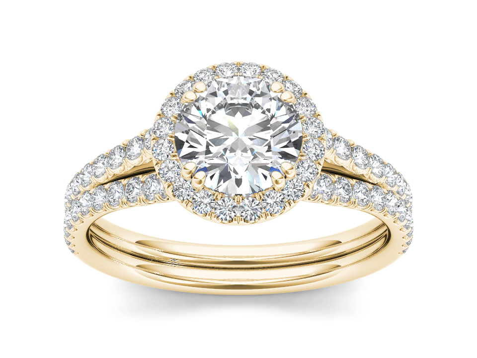 Devotion Double Prong Dual Split Halo Diamond Ring