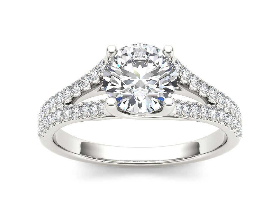 Fishtail Dual Split Shank 1.37ct Lab-Grown Diamond Wedding Ring