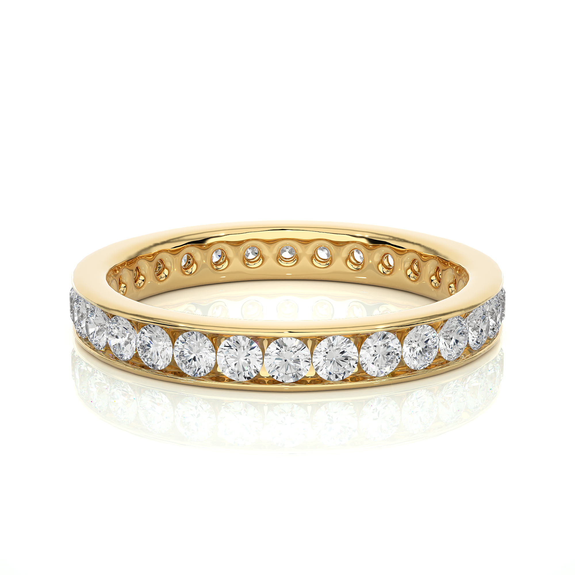 Channel Set Lab Grown Diamond Eternity Band