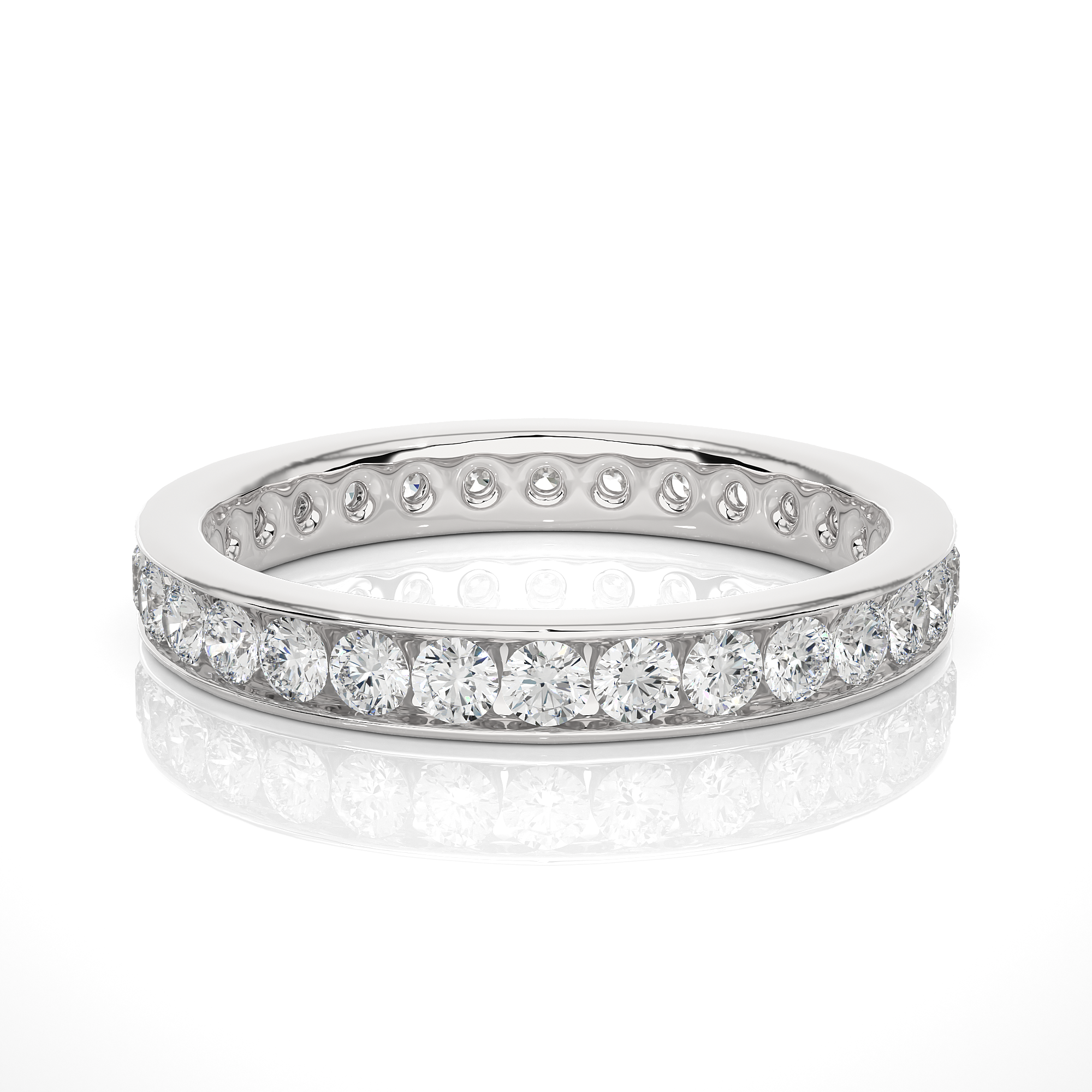 Channel Set Lab Grown Diamond Eternity Band