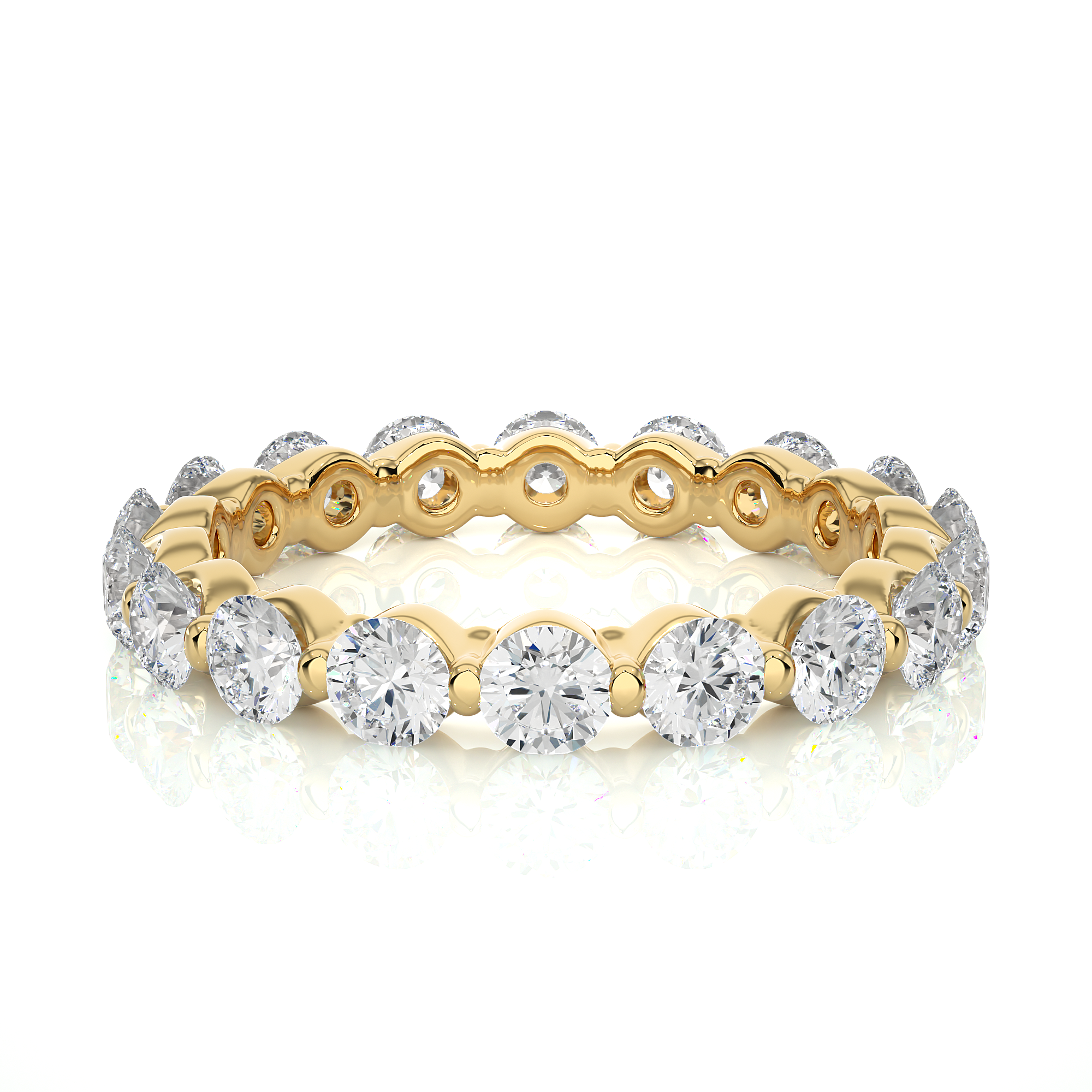 Round Cut Lab Grown Diamond Eternity Ring
