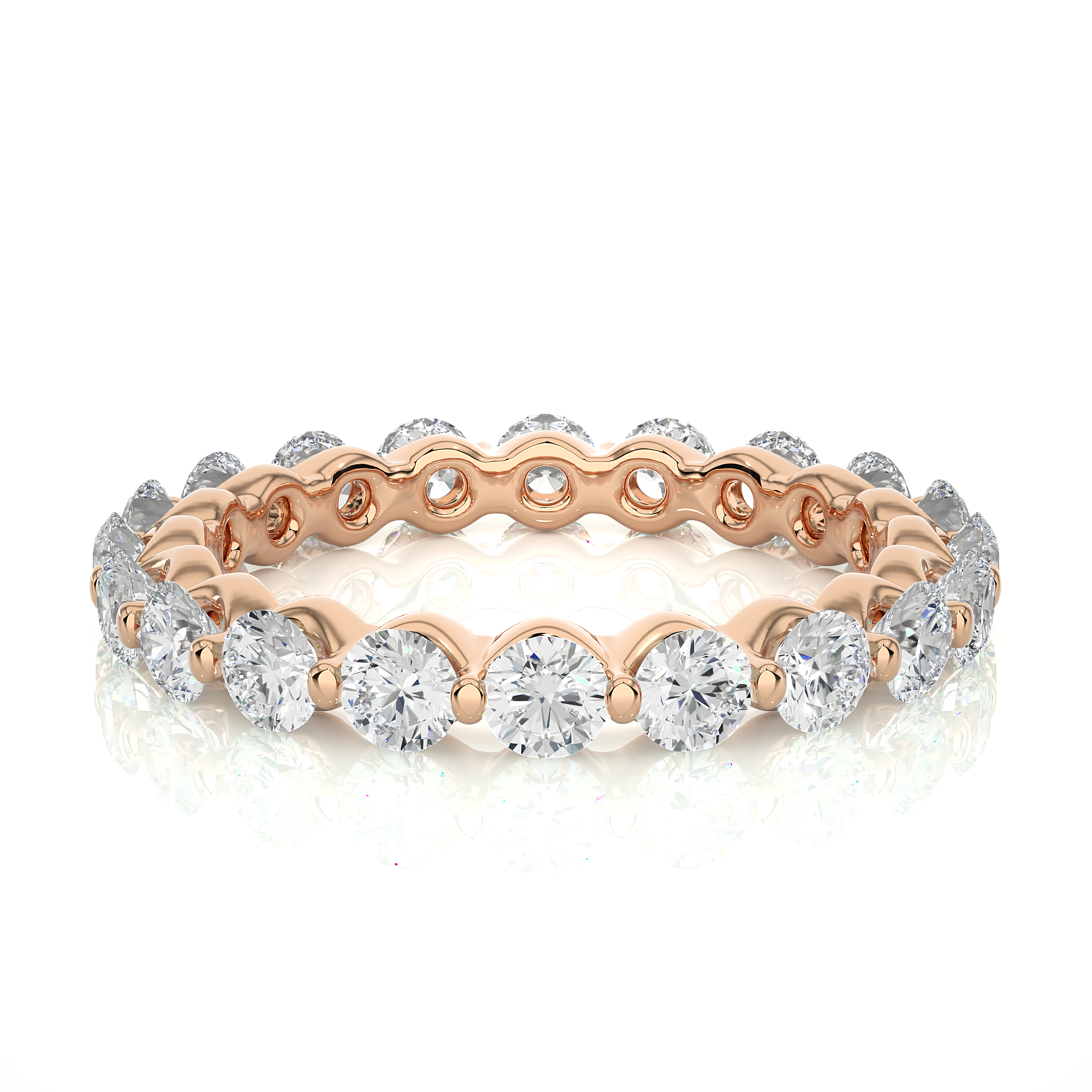 Floating Lab Grown Diamond Eternity Ring