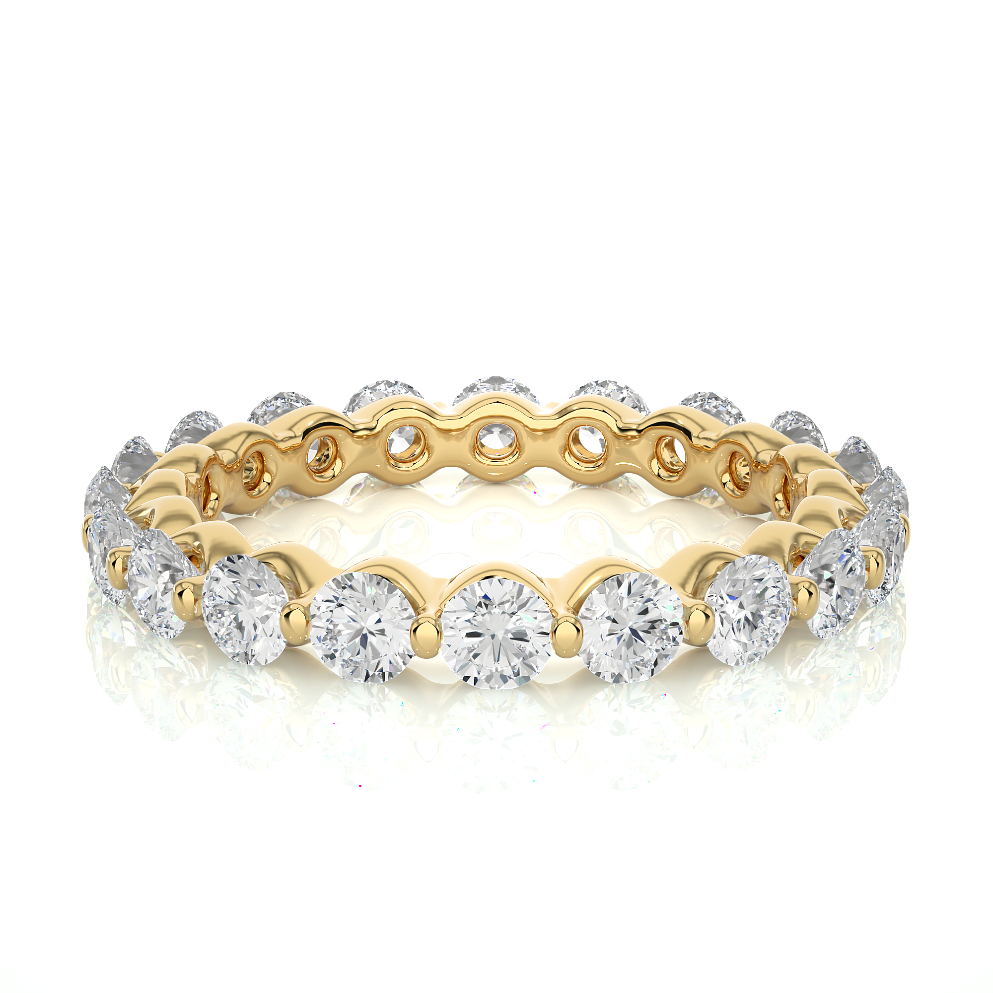 Floating Lab Grown Diamond Eternity Ring