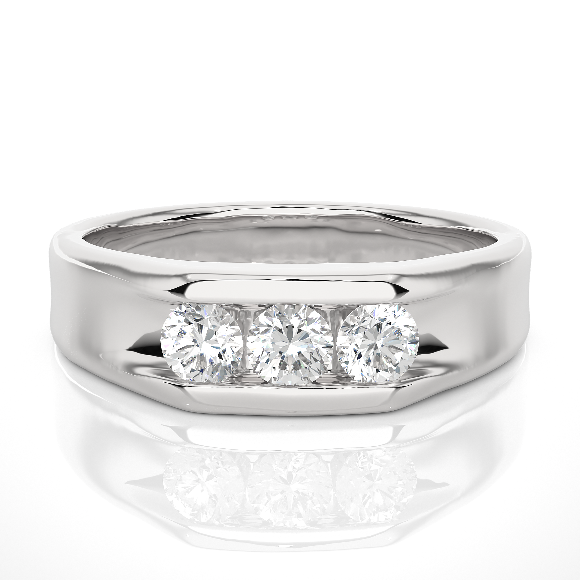 Classic Three-Stone Lab Grown Diamond Ring