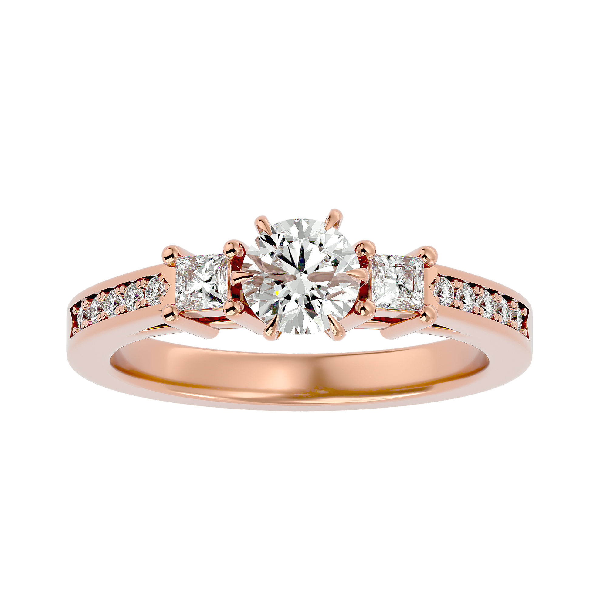Classic Three-Stone Diamond Engagement Ring