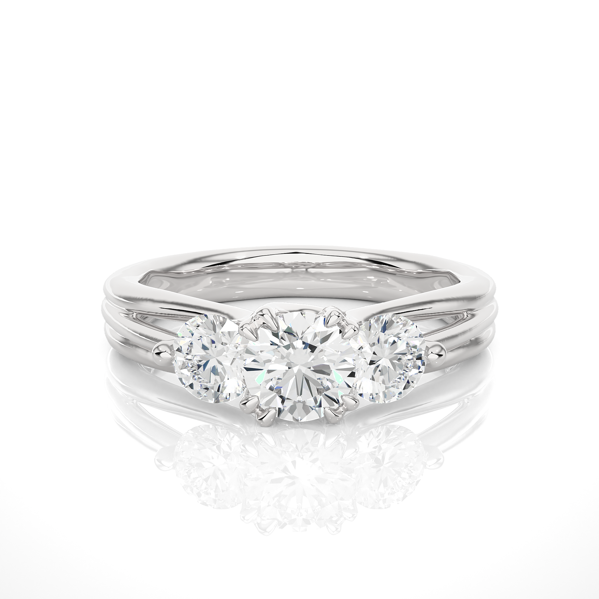 Three-Stone Diamond Engagement Ring