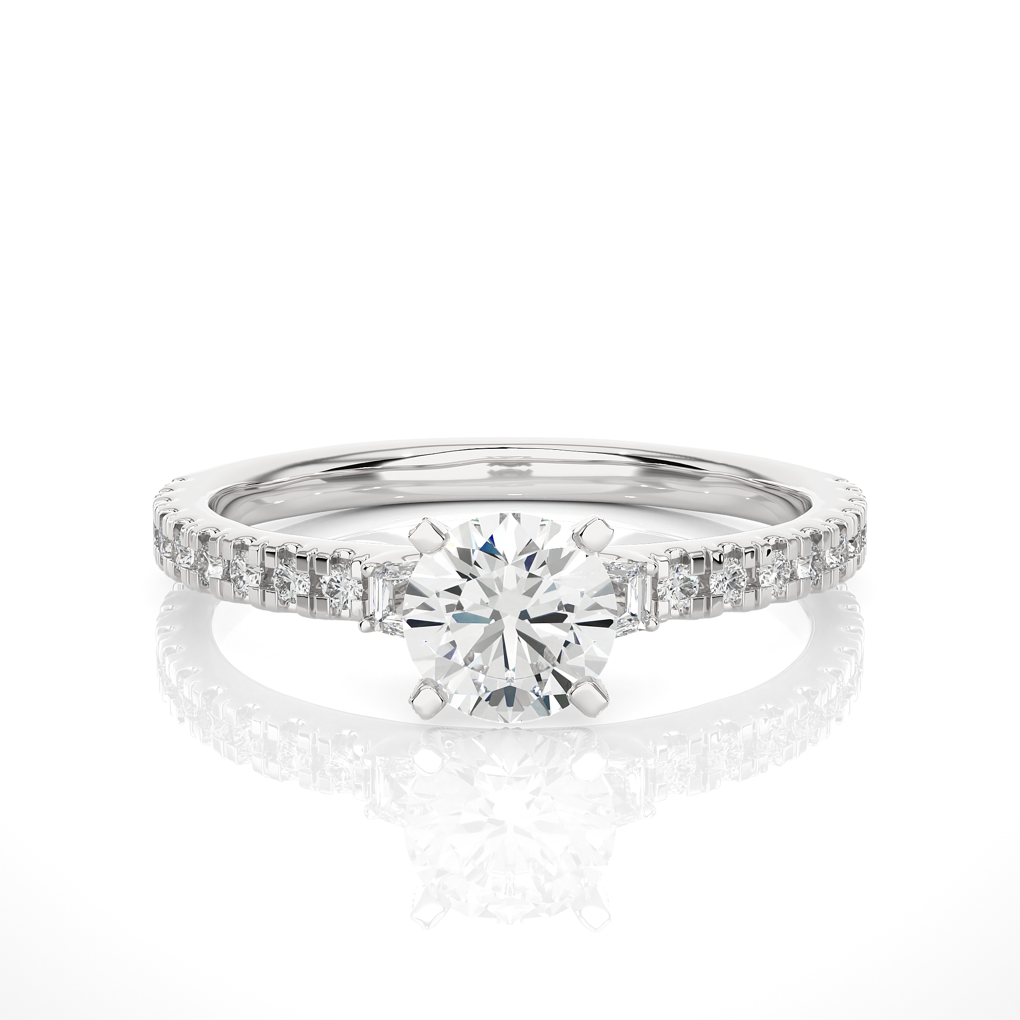 Gold Diamond Solitaire Ring