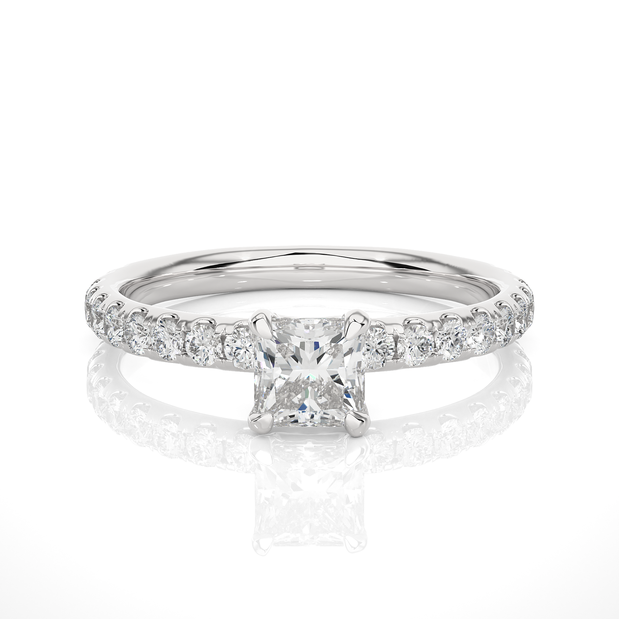 Princess-Cut Diamond Engagement Ring