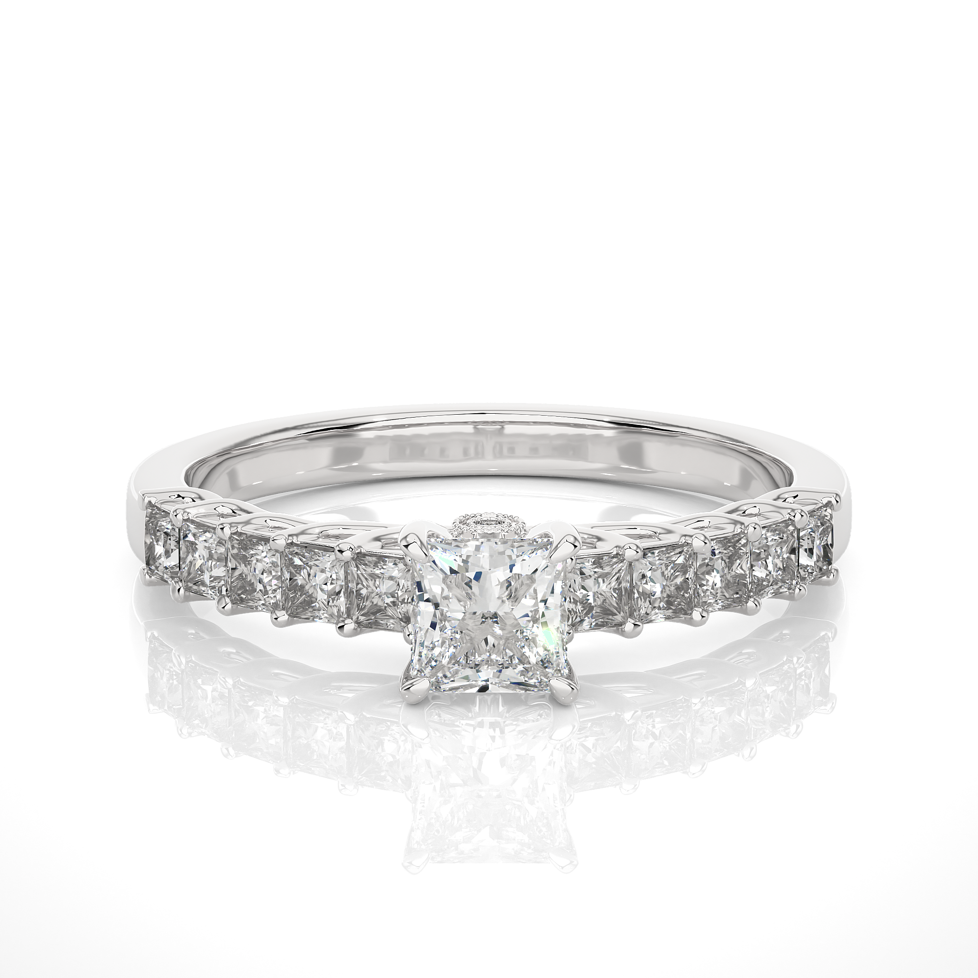 Princess-Cut Diamond Engagement Ring