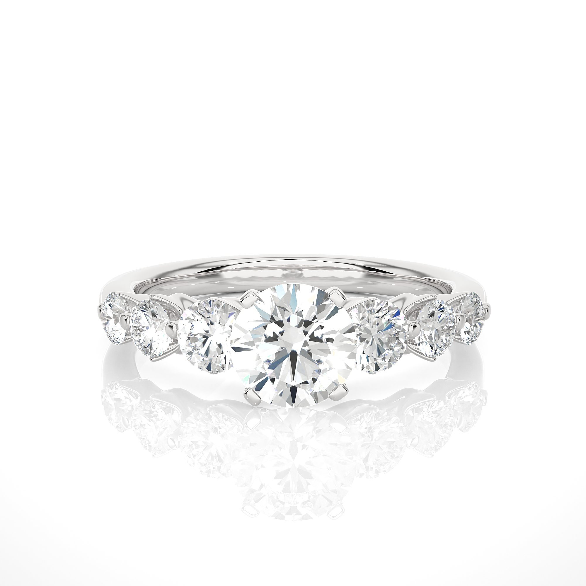Round Cut Diamond Engagement Ring 