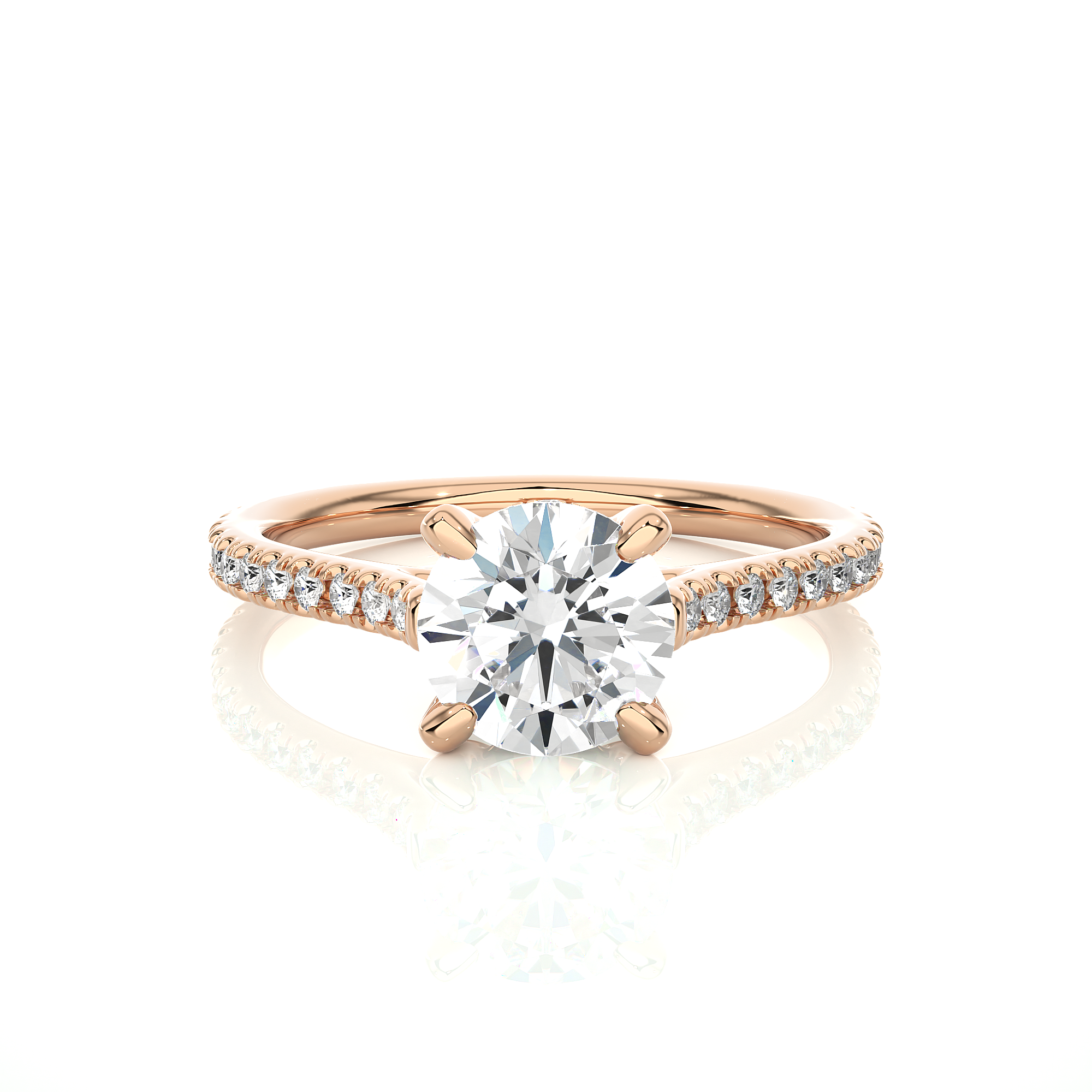 Round Cut Diamond Engagement Ring