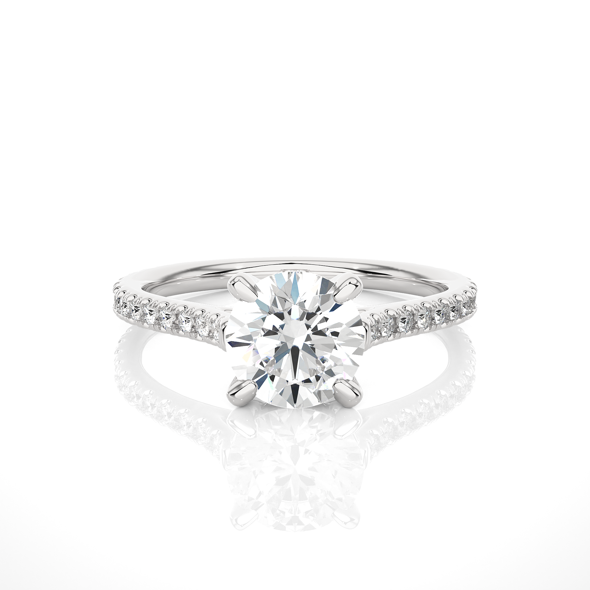 Round Cut Diamond Engagement Ring
