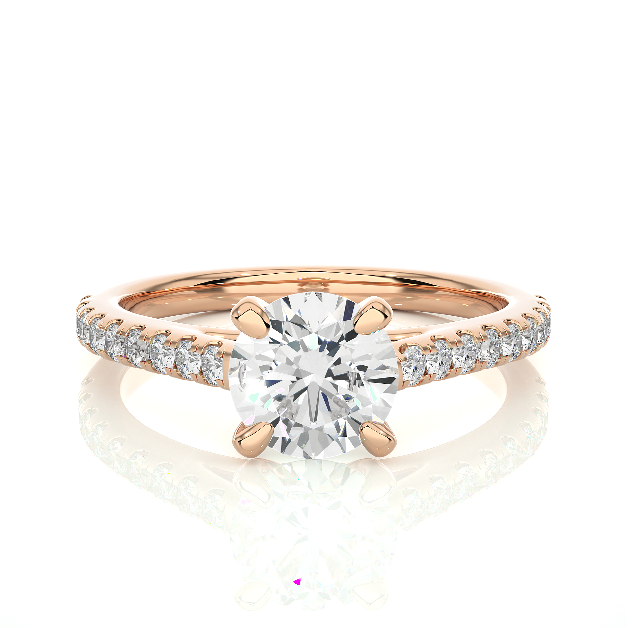 Round Cut Diamond Engagement Ring