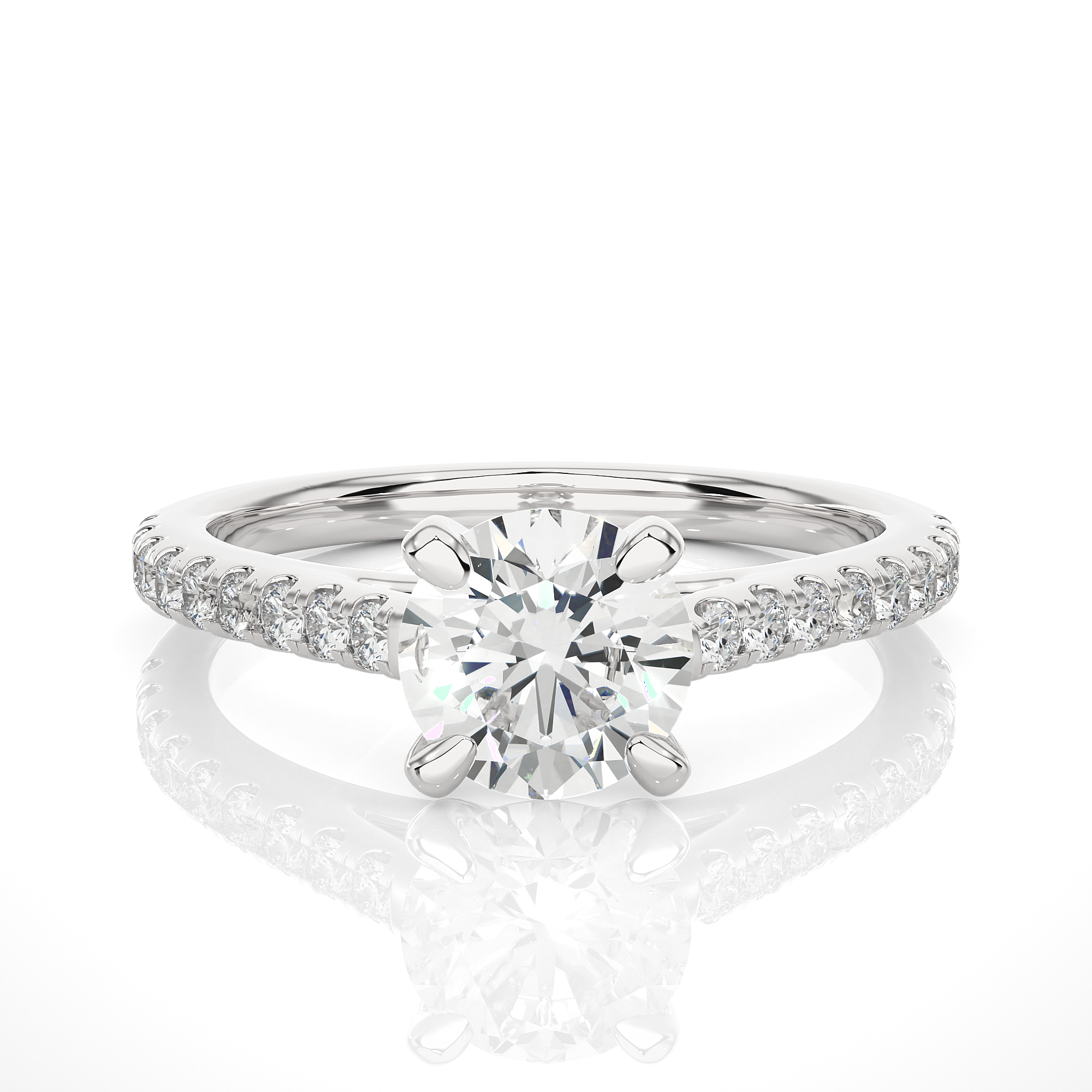 Round Cut Diamond Engagement Ring