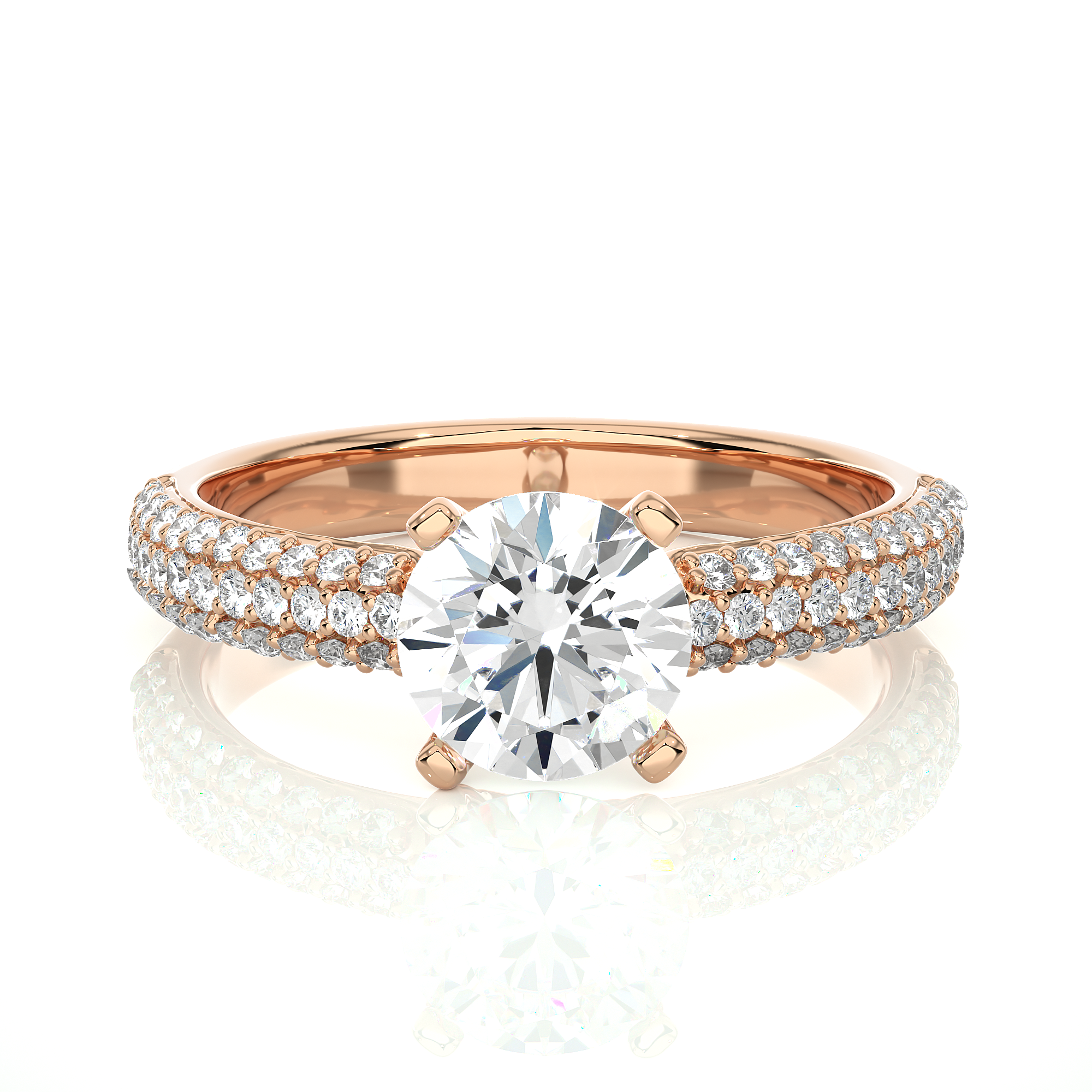 Classic Round-Cut Diamond Engagement Ring