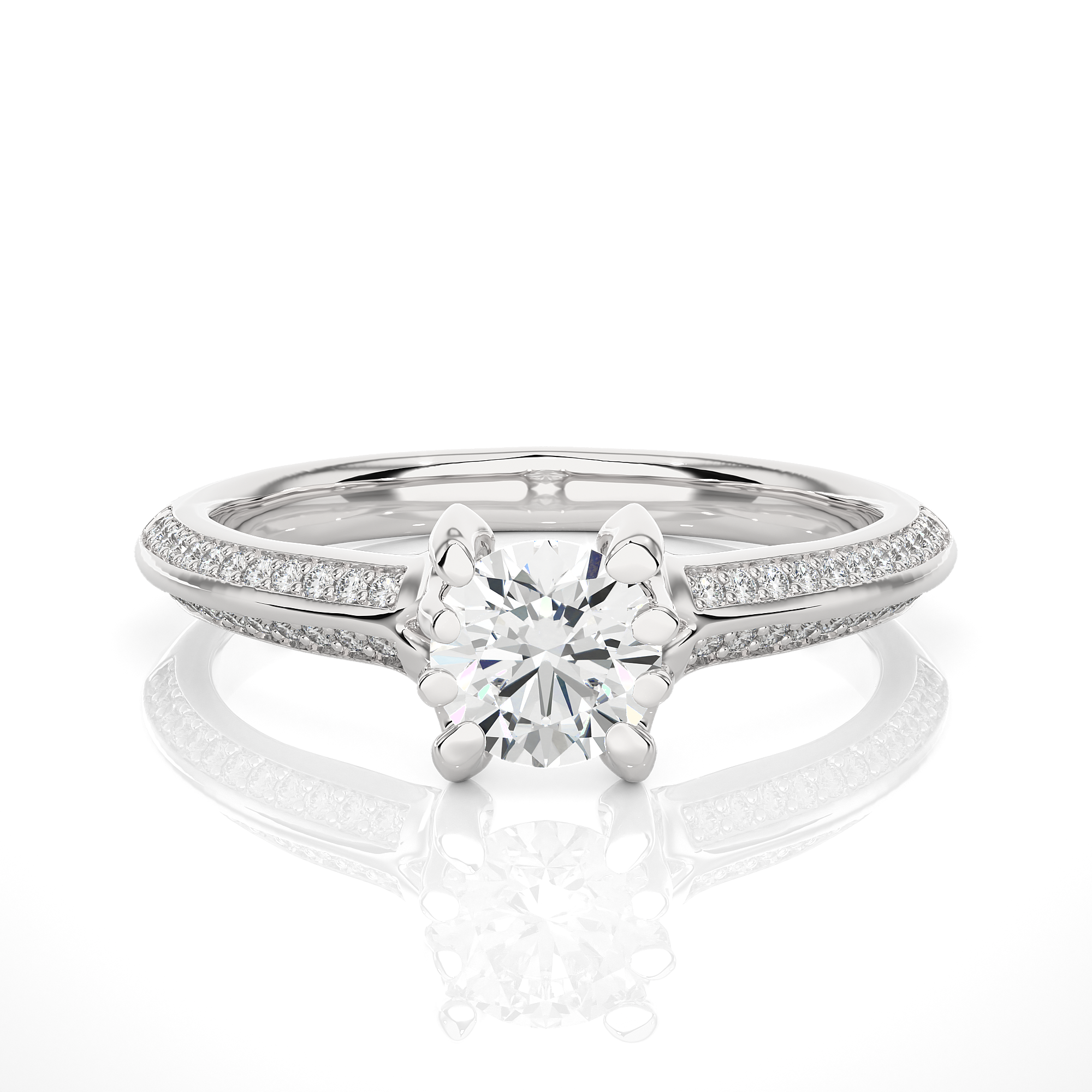 Round Diamond Solitaire Engagement Ring