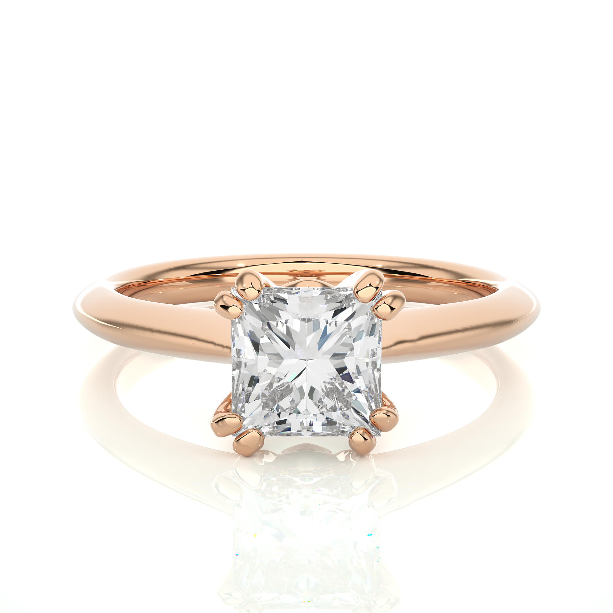Princess-Cut Solitaire Engagement Ring