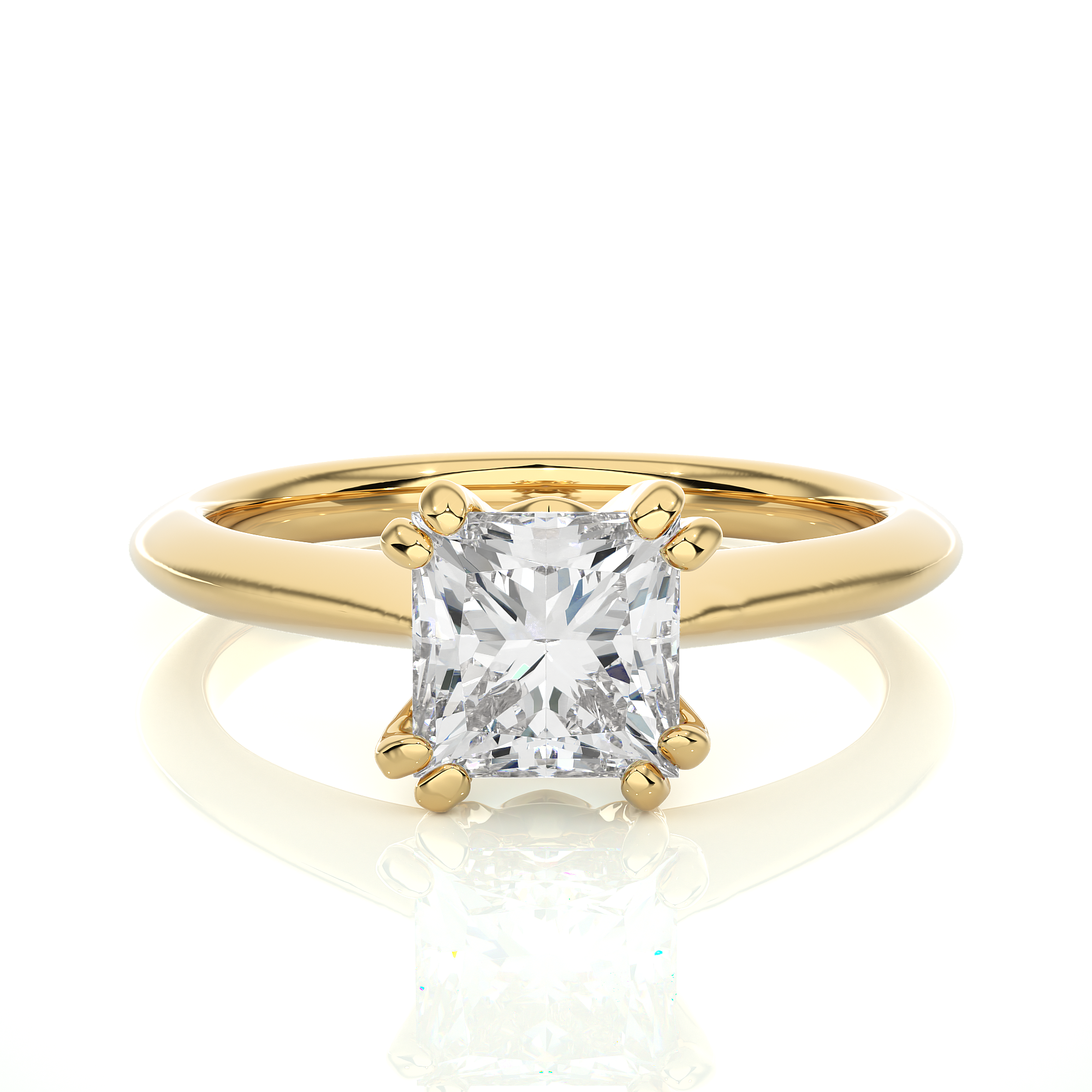 Princess-Cut Solitaire Engagement Ring