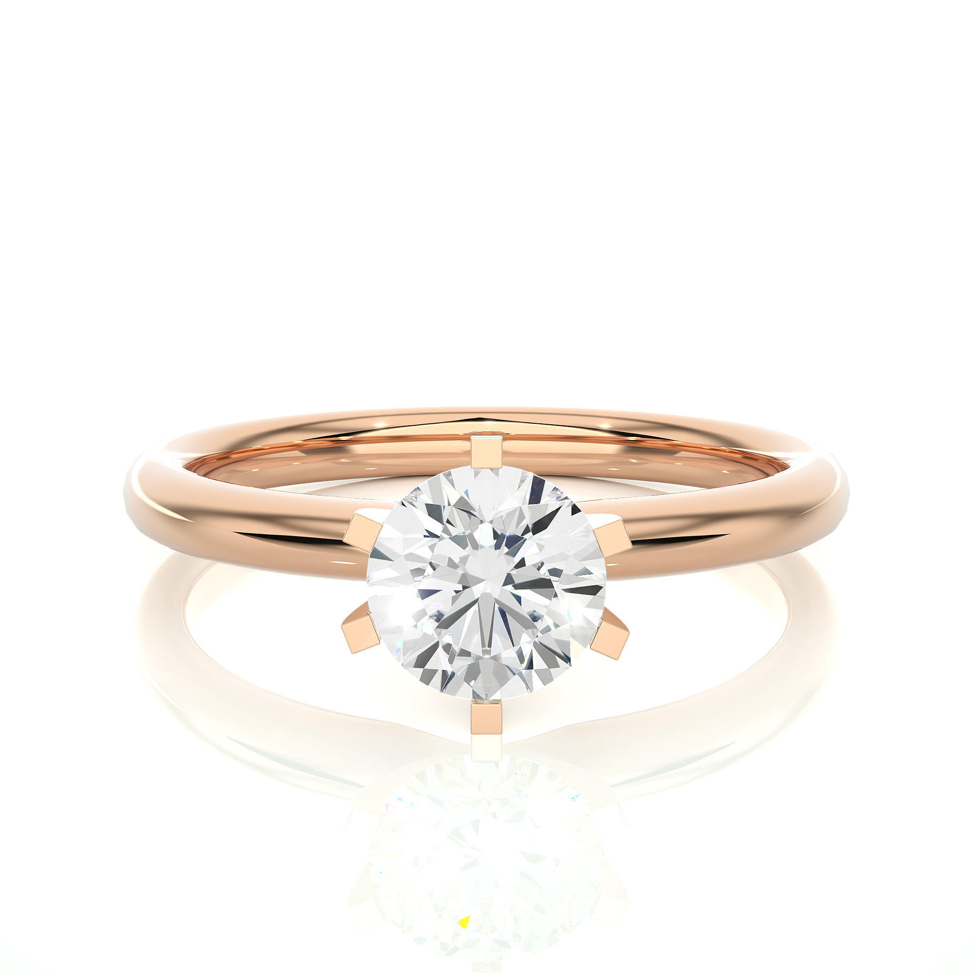  Round Cut Solitaire Diamond Ring