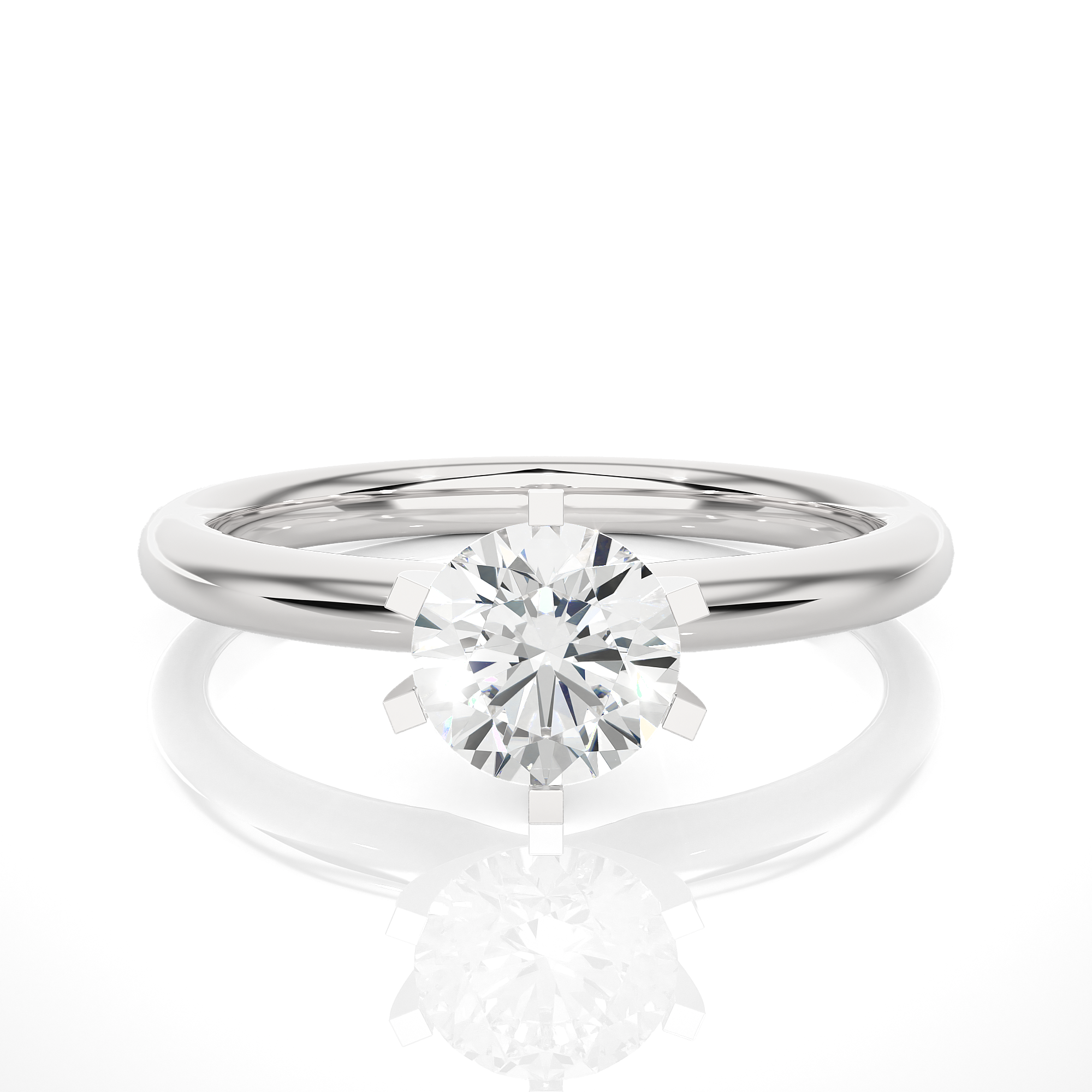  Round Cut Solitaire Diamond Ring