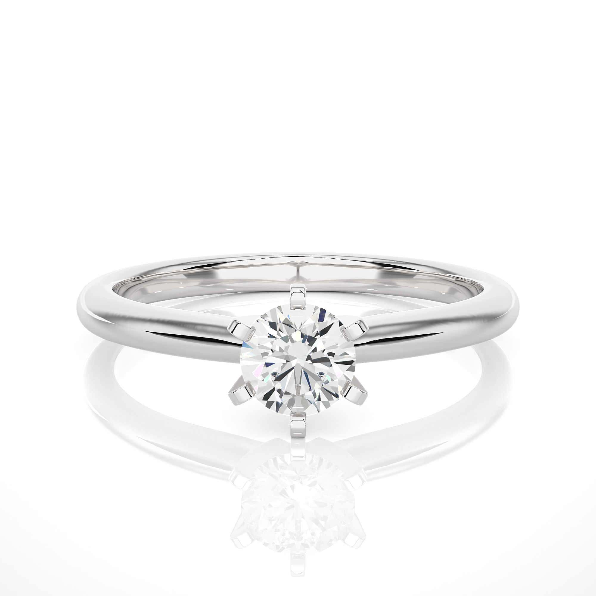 Six-Prong Solitaire Engagement Ring