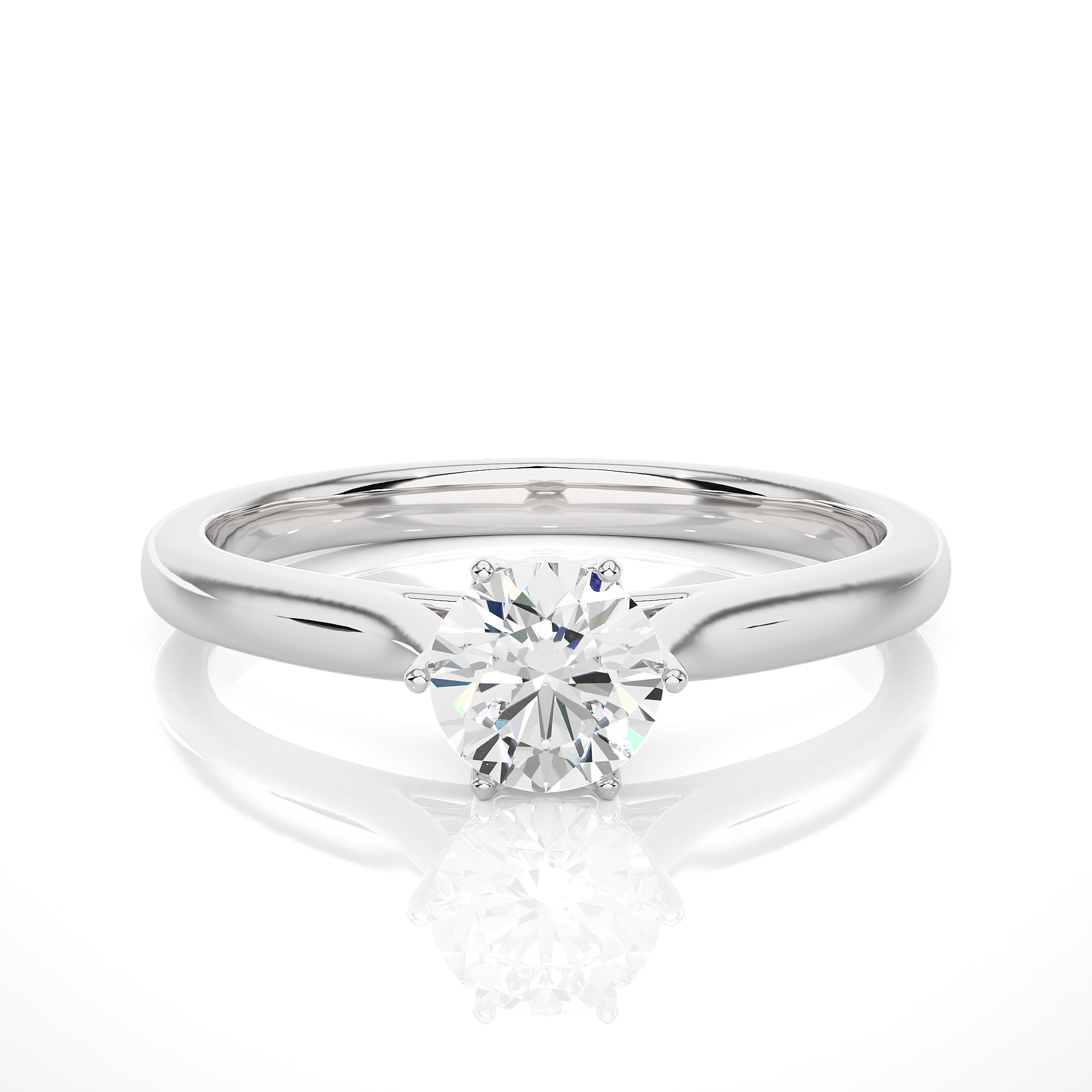 6-Prong Diamond Solitaire Engagement Ring