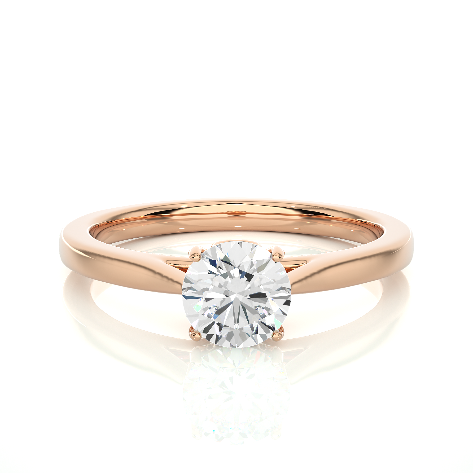 Round Cut Solitaire Diamond Engagement Ring