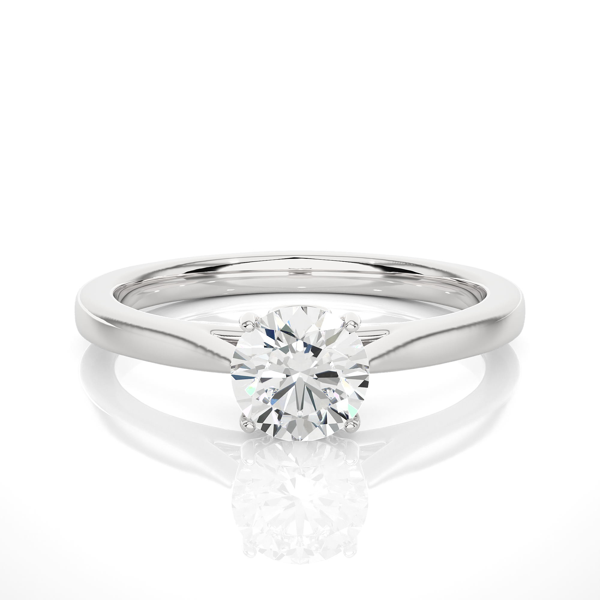 Round Cut Solitaire Diamond Engagement Ring