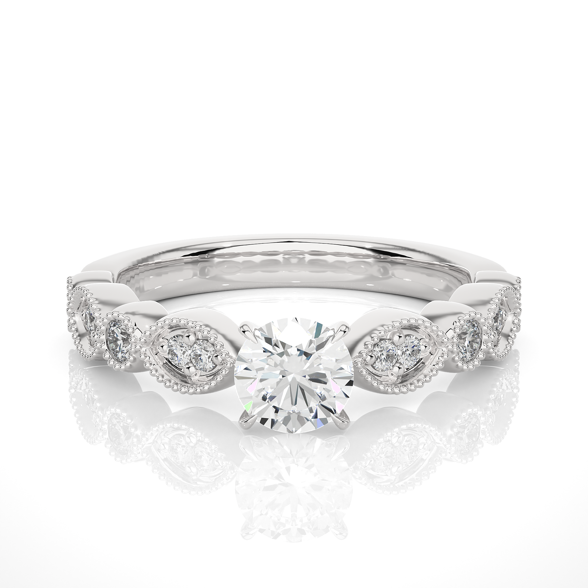 Vintage-Inspired Diamond Solitaire Ring