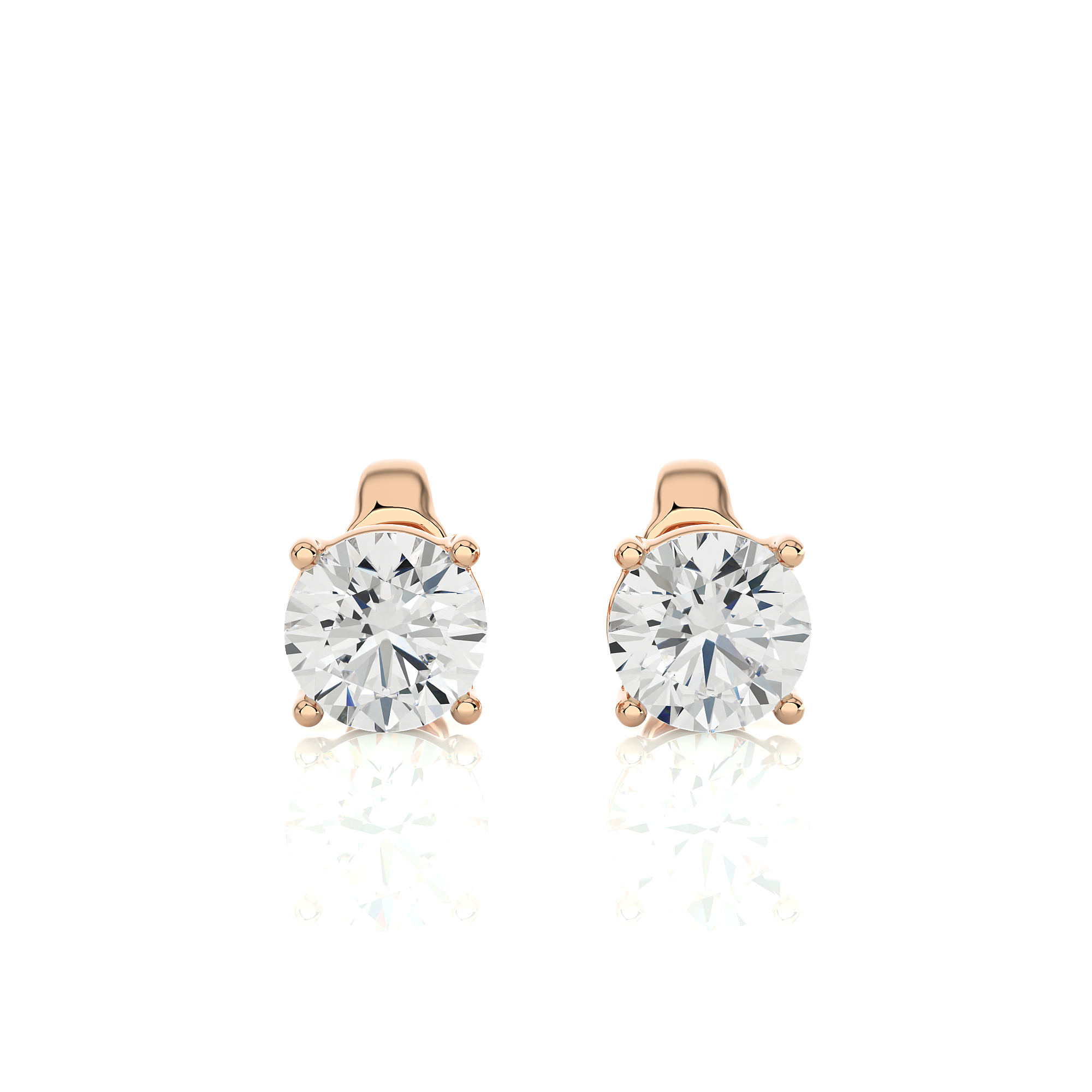 Timeless Round Diamond Stud Earrings