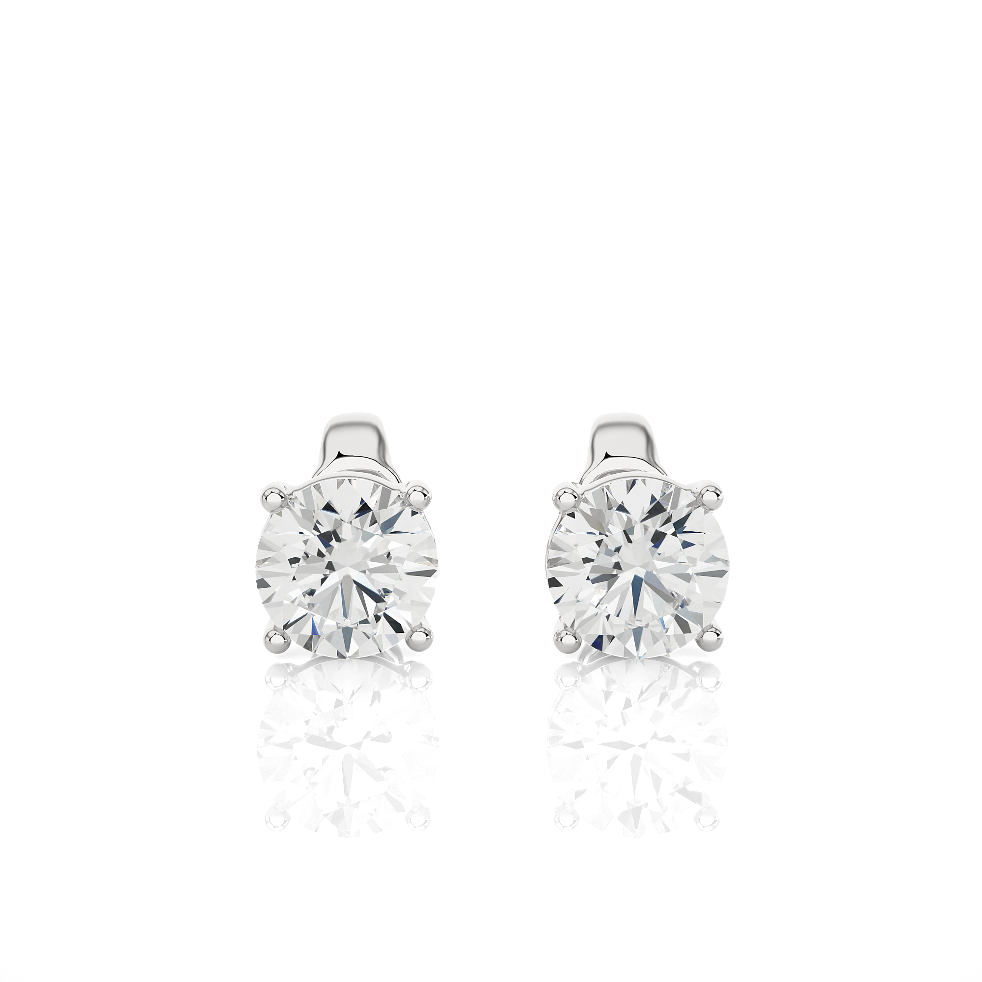 Timeless Round Diamond Stud Earrings