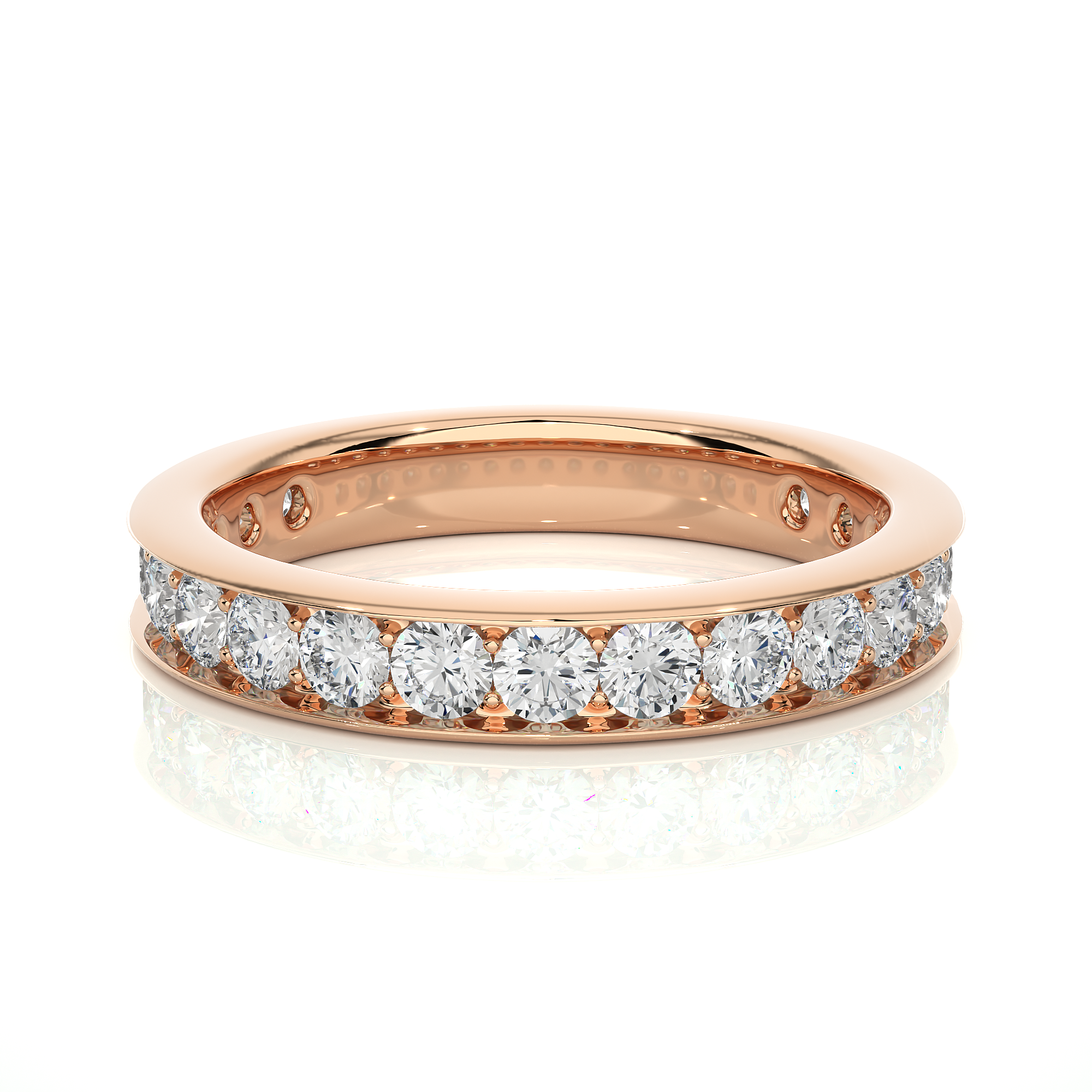 Channel-Set Round Diamond Eternity Band