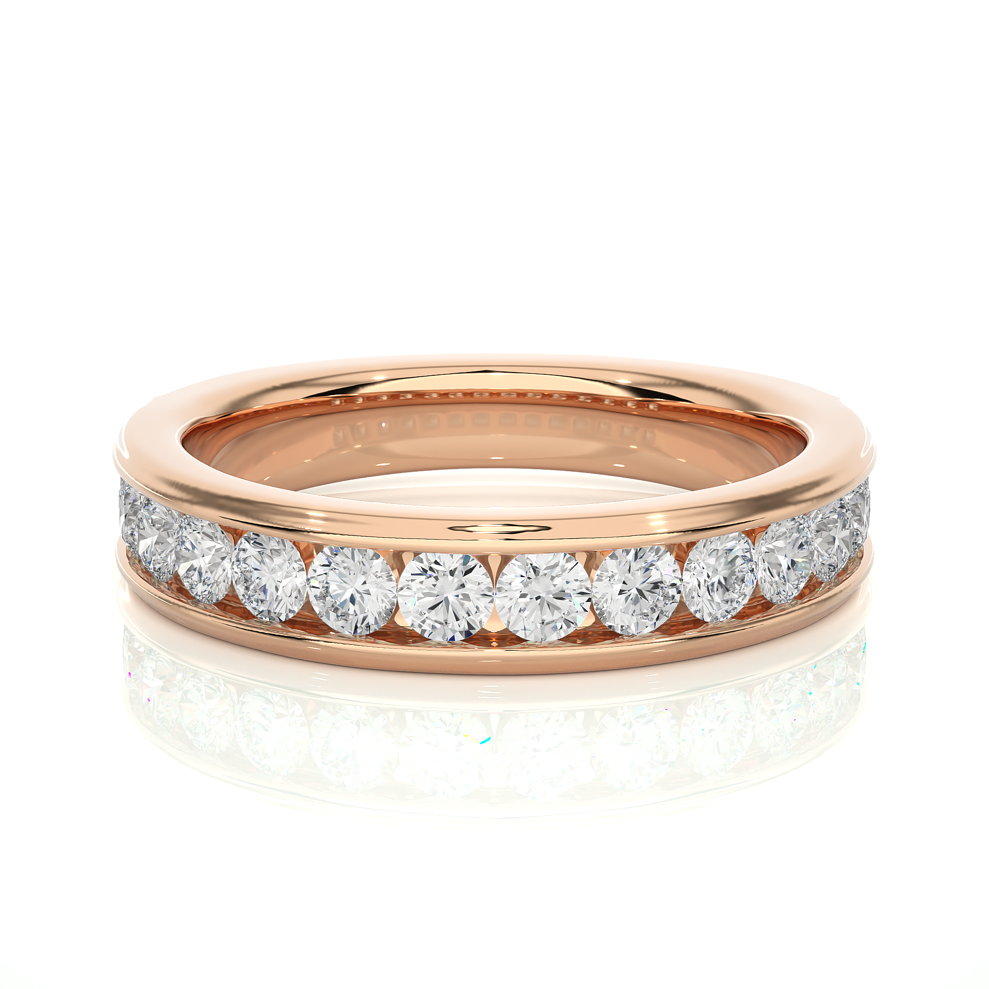 Channel-Set Round Diamond Eternity Band