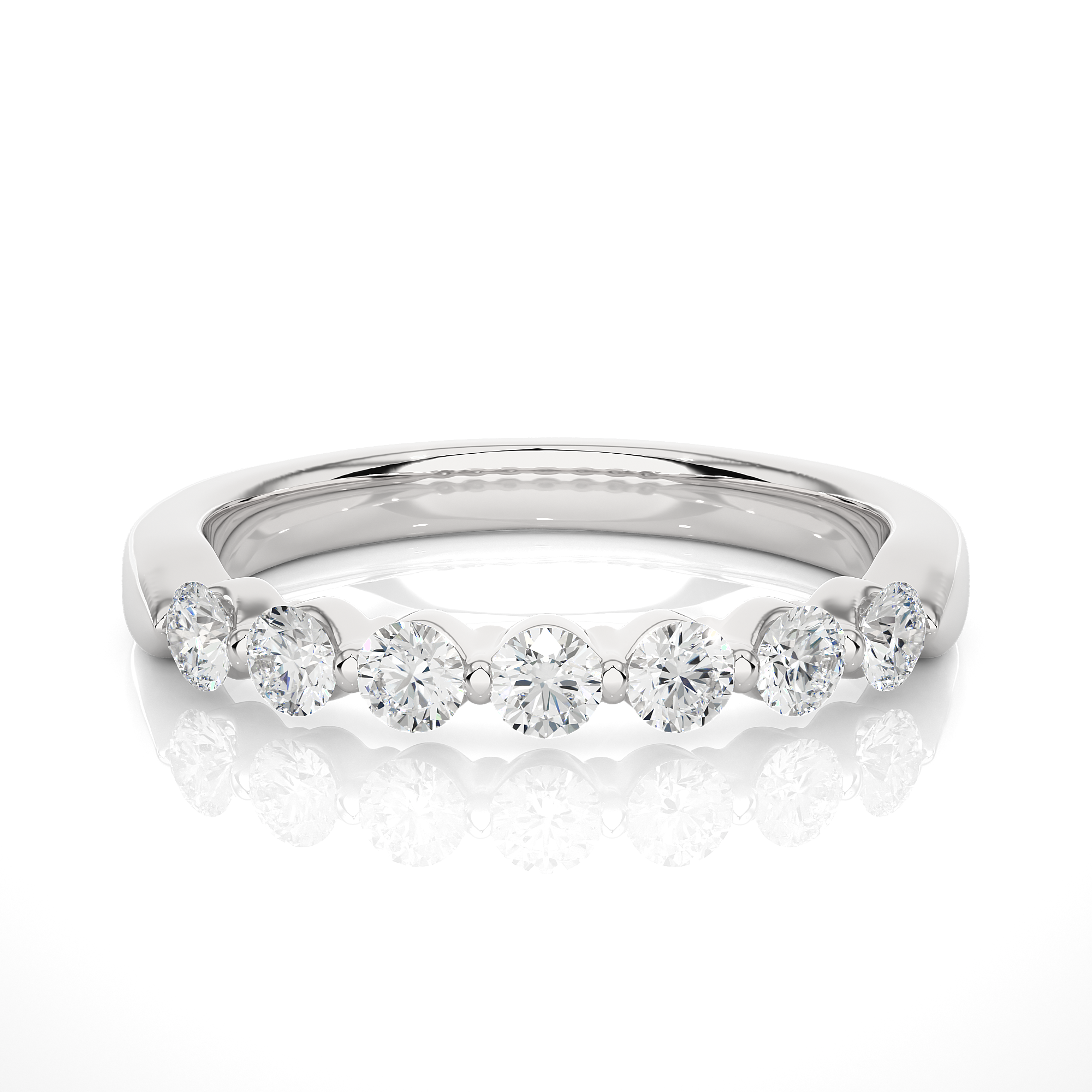 Half-Eternity Diamond Wedding Ring 