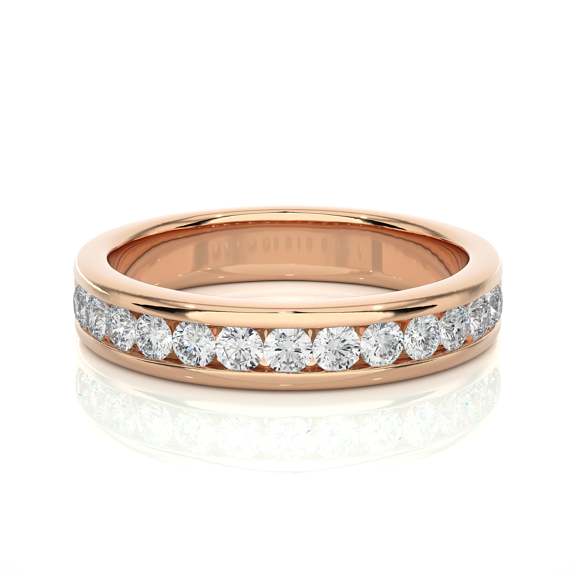 Channel-Set Diamond Wedding Band