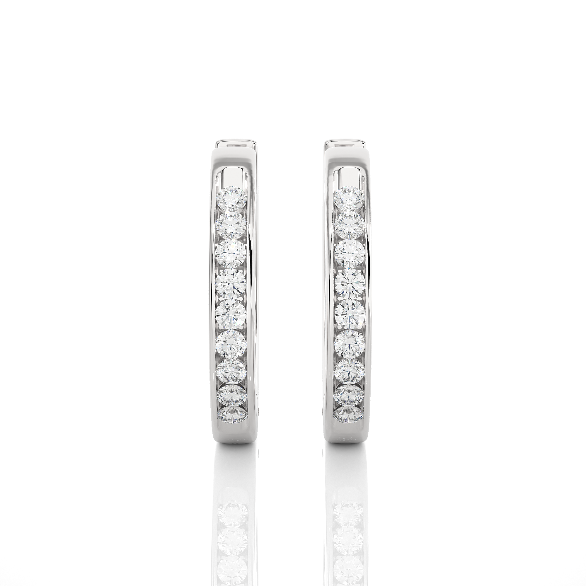 Classic Diamond Huggie Earrings