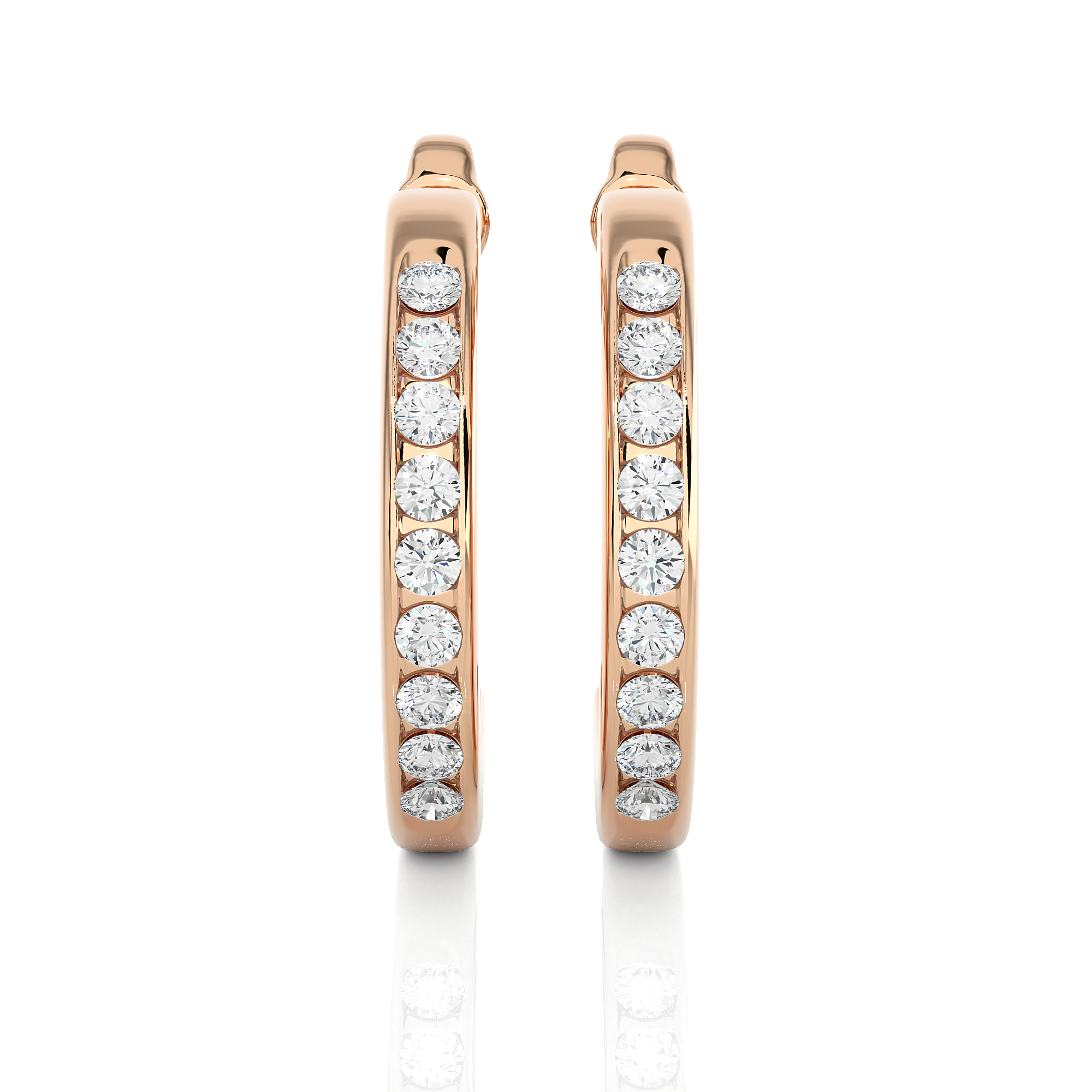 Elegant Diamond Hoop Earrings
