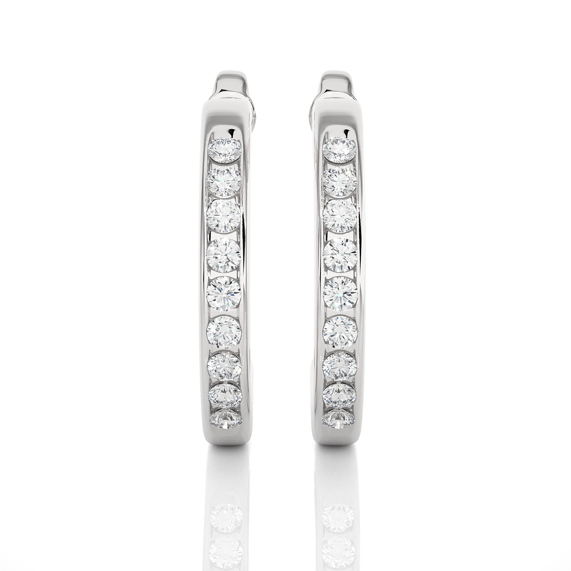 Elegant Diamond Hoop Earrings