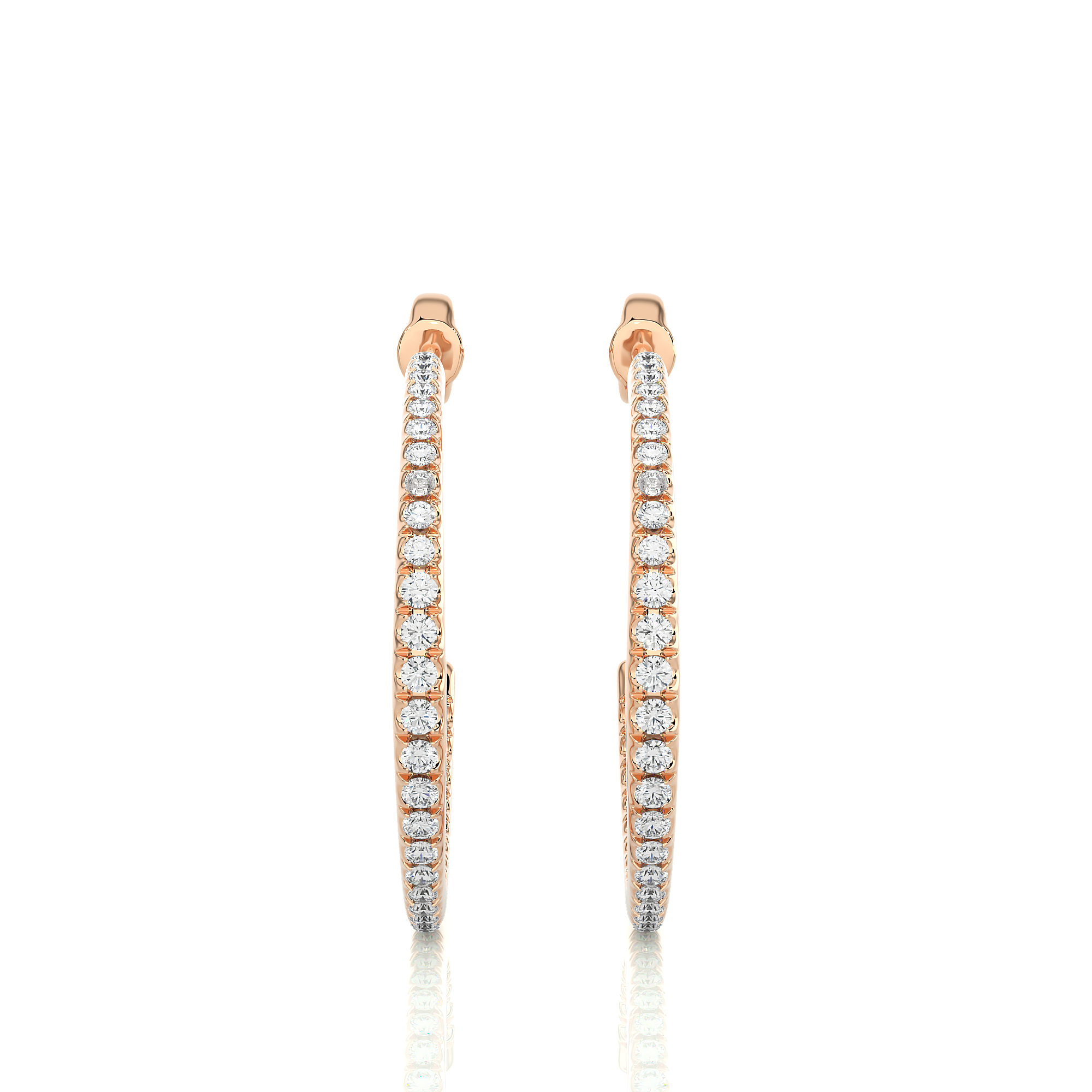 Pavé Diamond Hoop Earrings