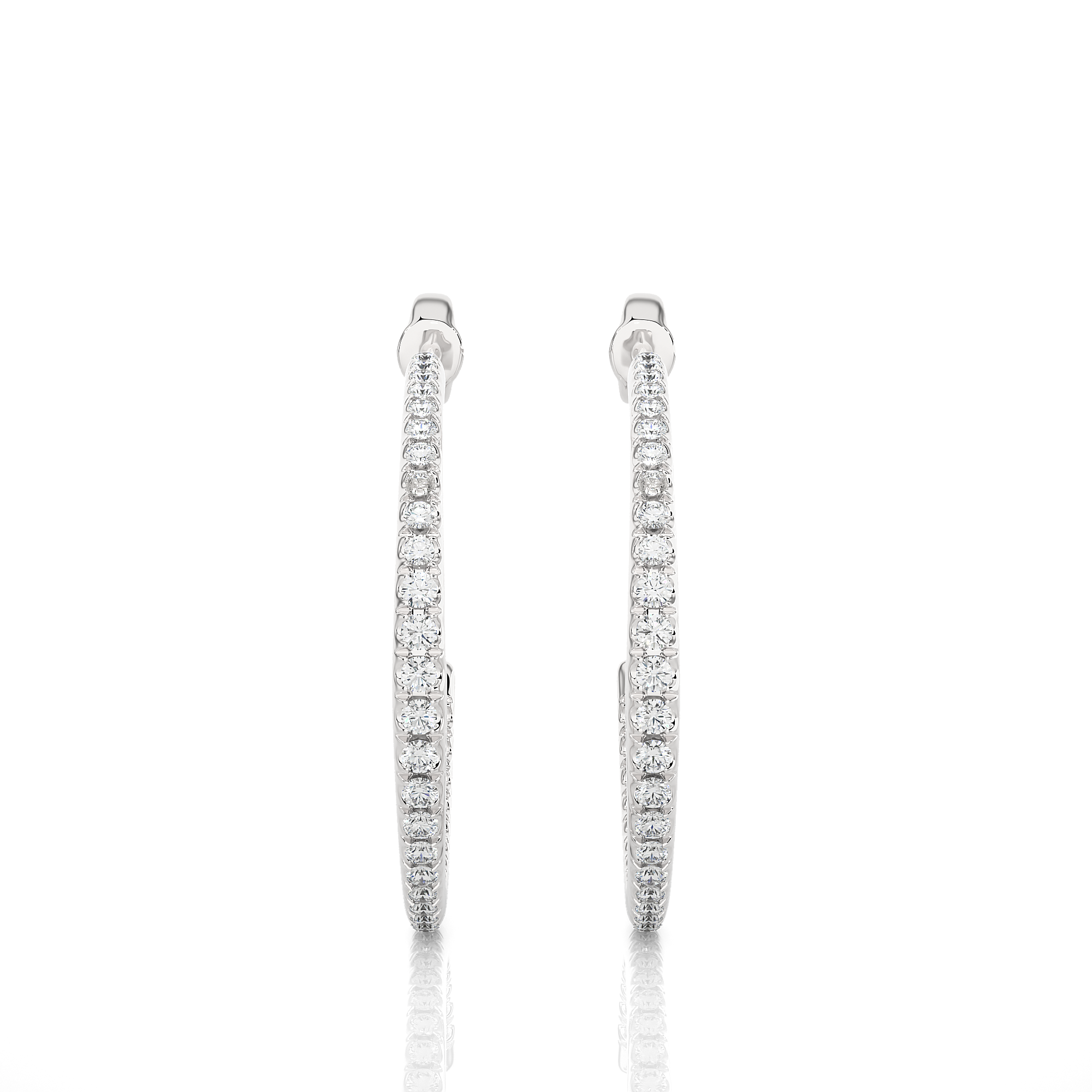 Pavé Diamond Hoop Earrings