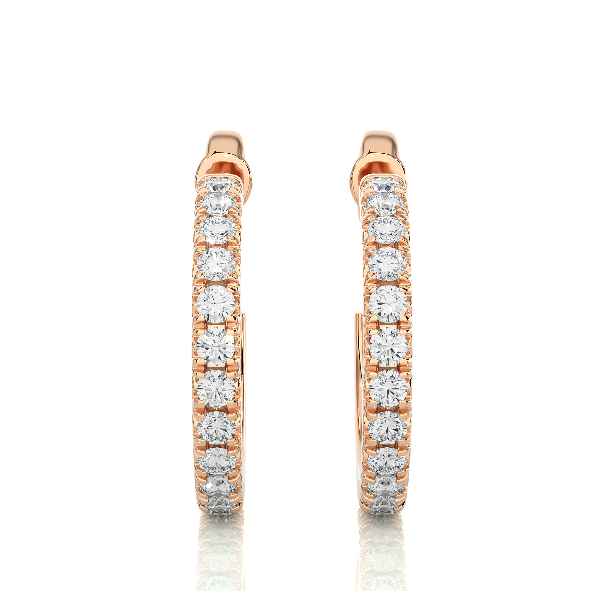  Diamond Hoop Earrings