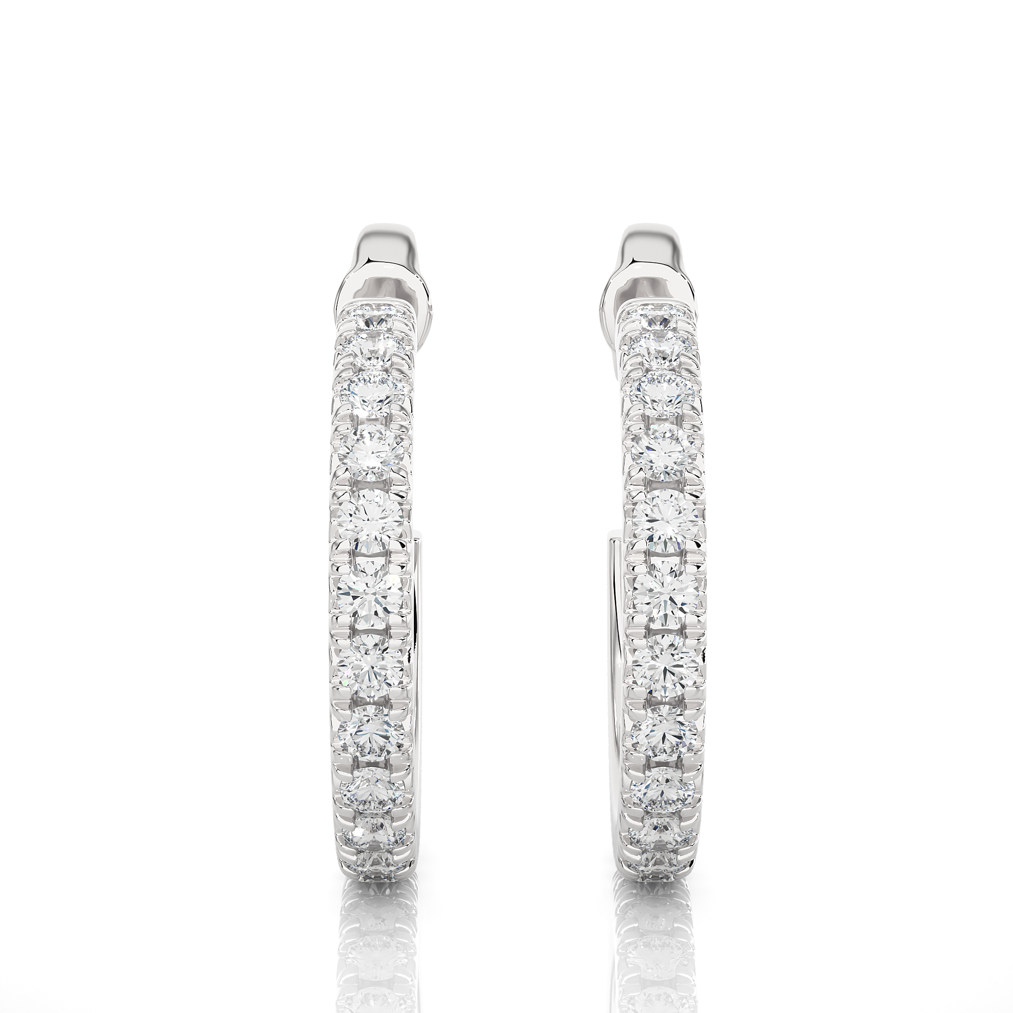  Diamond Hoop Earrings