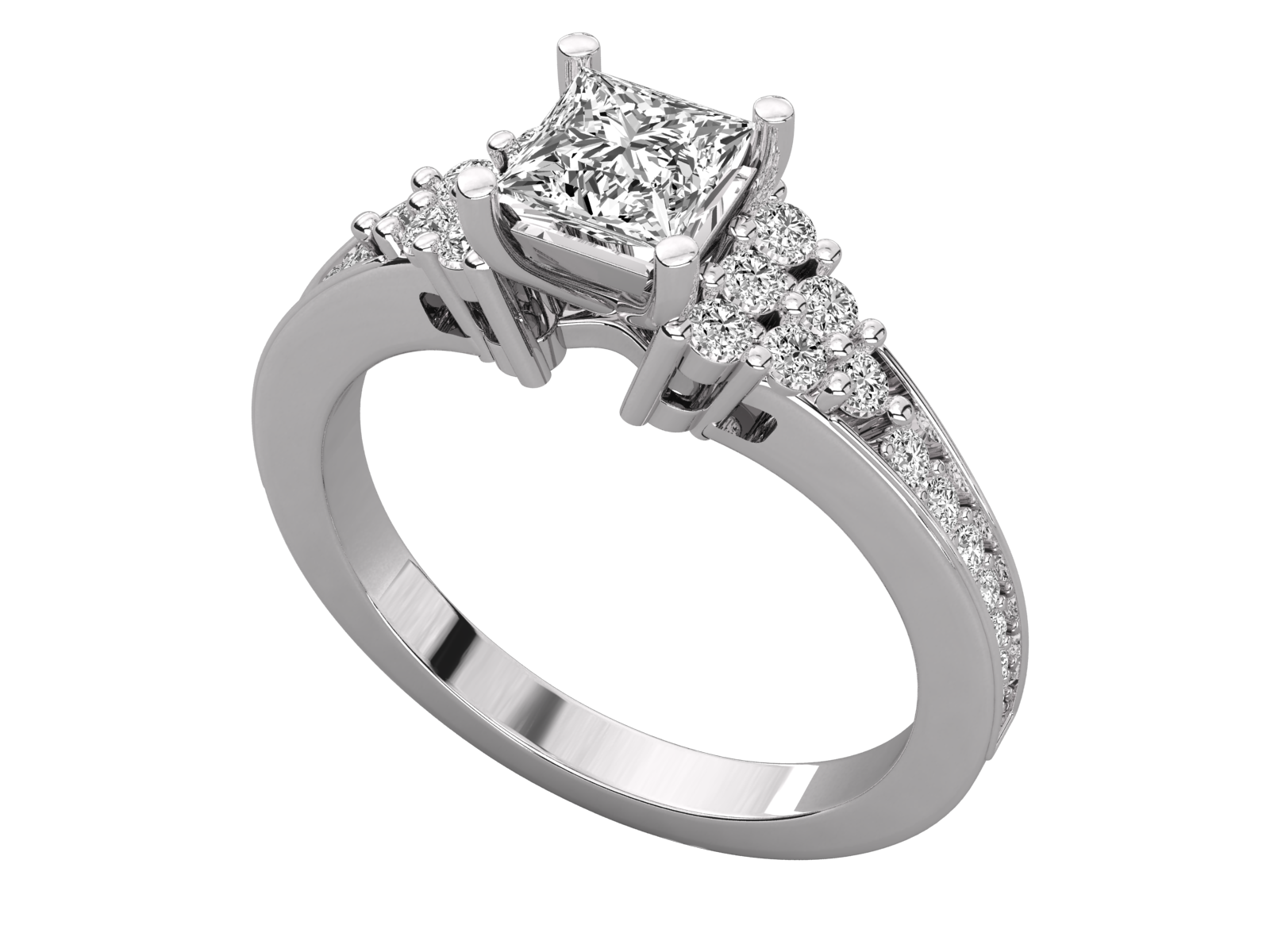 Princess-Cut Diamond Engagement Ring