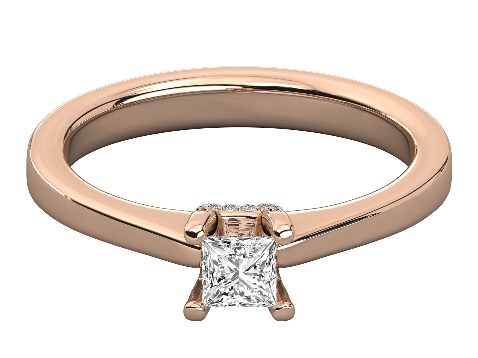 Princess Cut Solitaire Engagement Ring 
