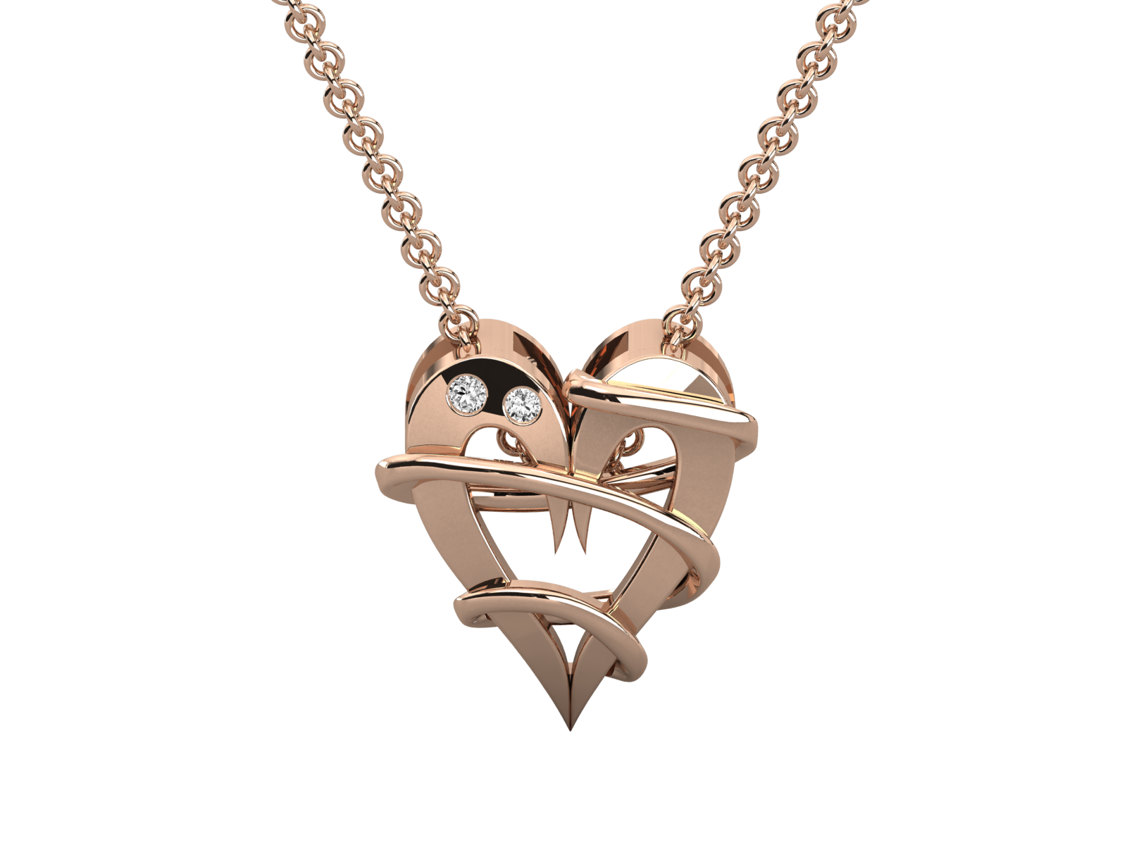 Intertwined Hearts Pendant