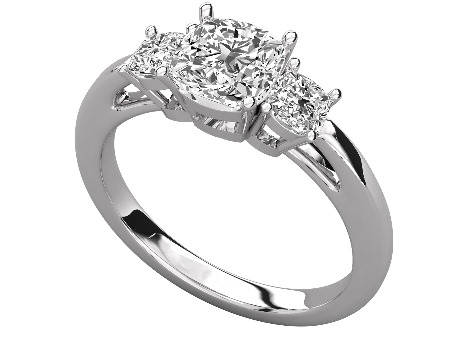 Three-Stone Diamond Engagement Ring