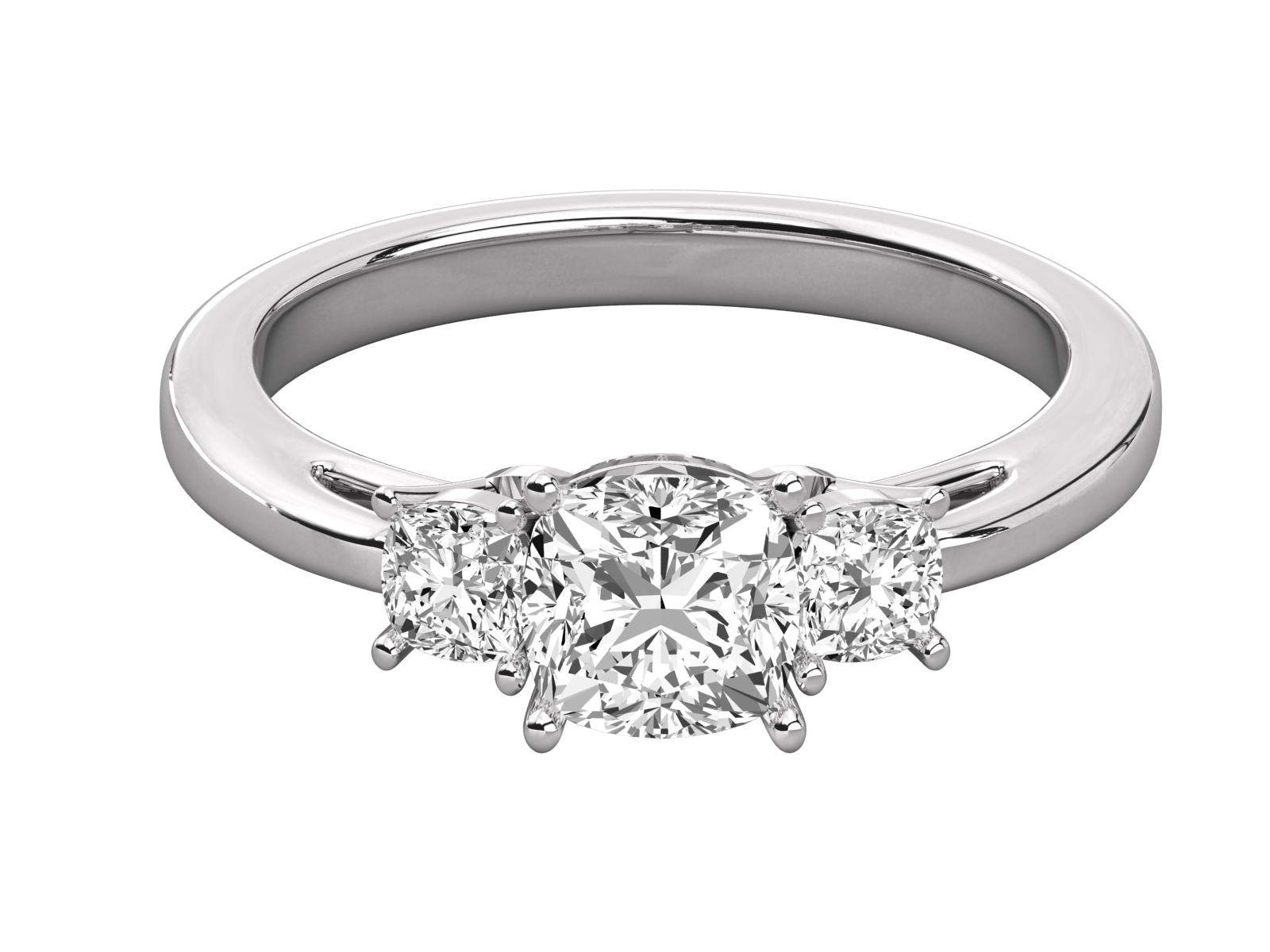 Three-Stone Diamond Engagement Ring