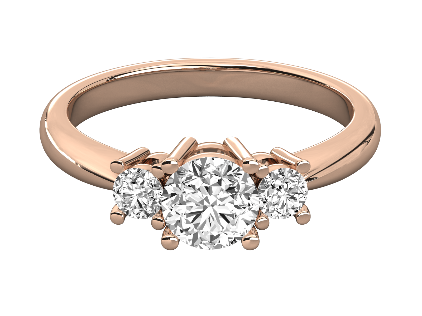 Three-Stone Diamond Engagement Ring