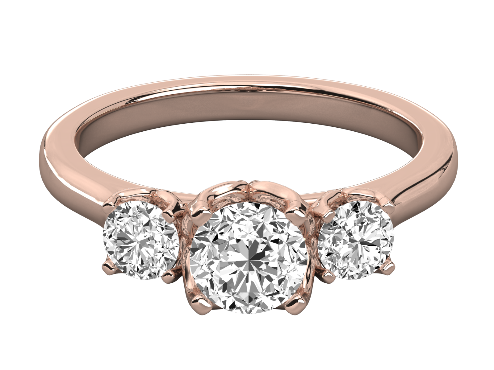 Three-Stone Round Diamond Ring