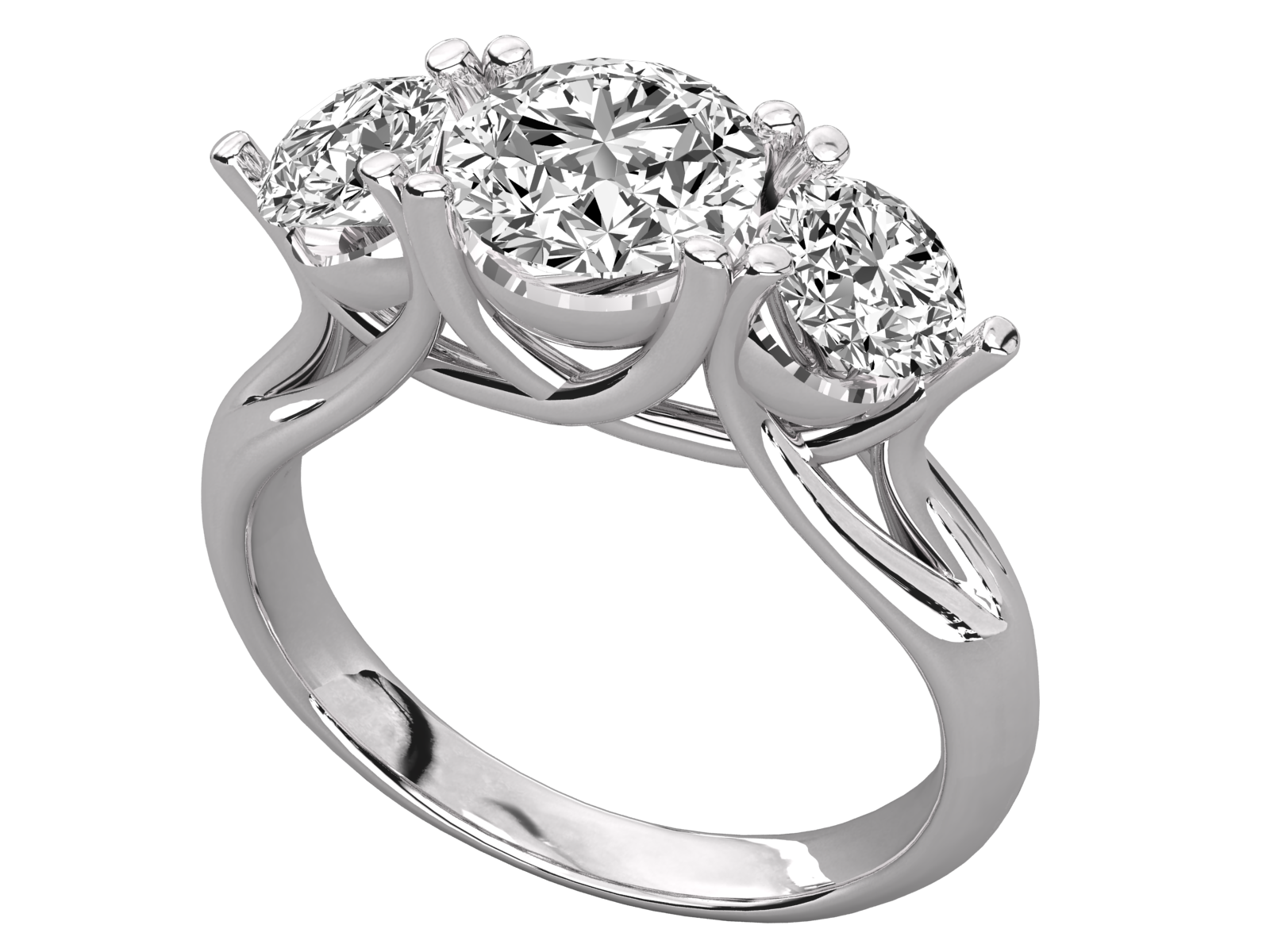 Three-Stone Round Diamond Ring